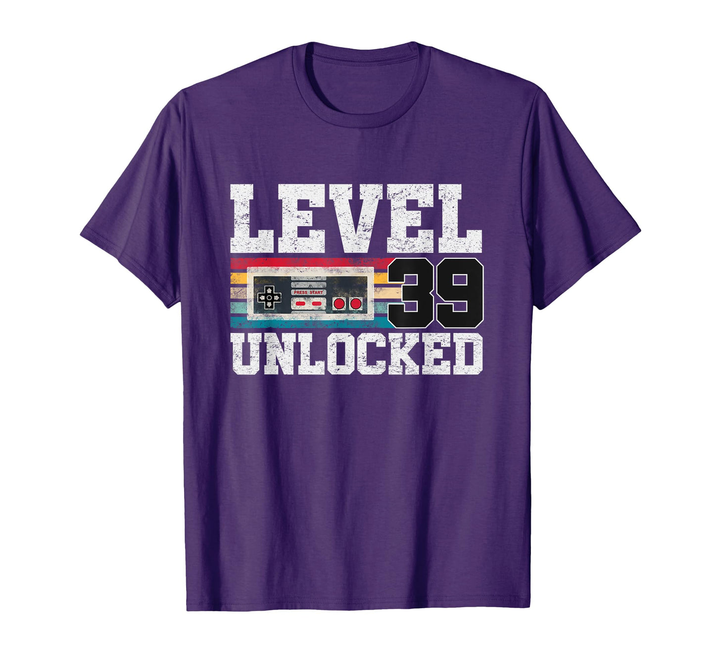 Level 39 Unlocked 39 Year Old Gift Video Gamer 39th Birthday T-Shirt