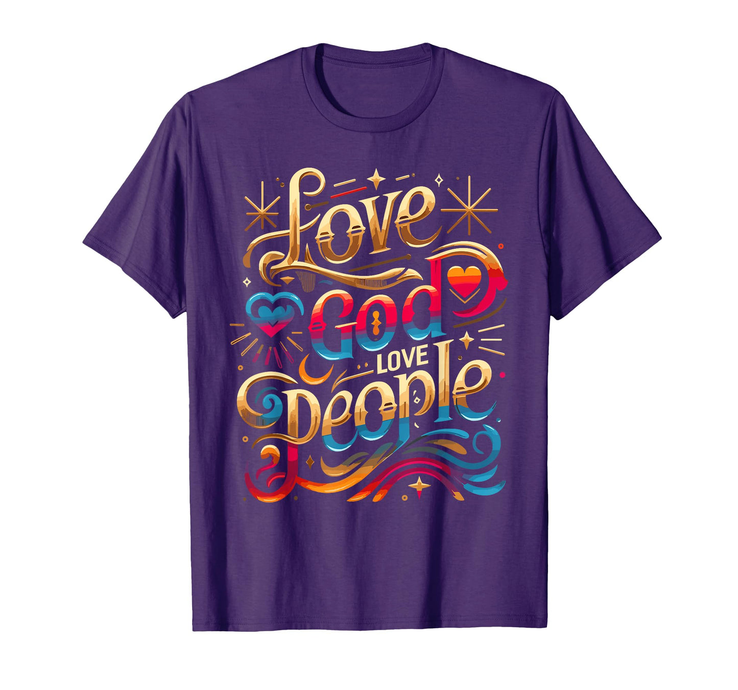 Trendy Love God Love People Shirt Love God Shirts Christian T-Shirt
