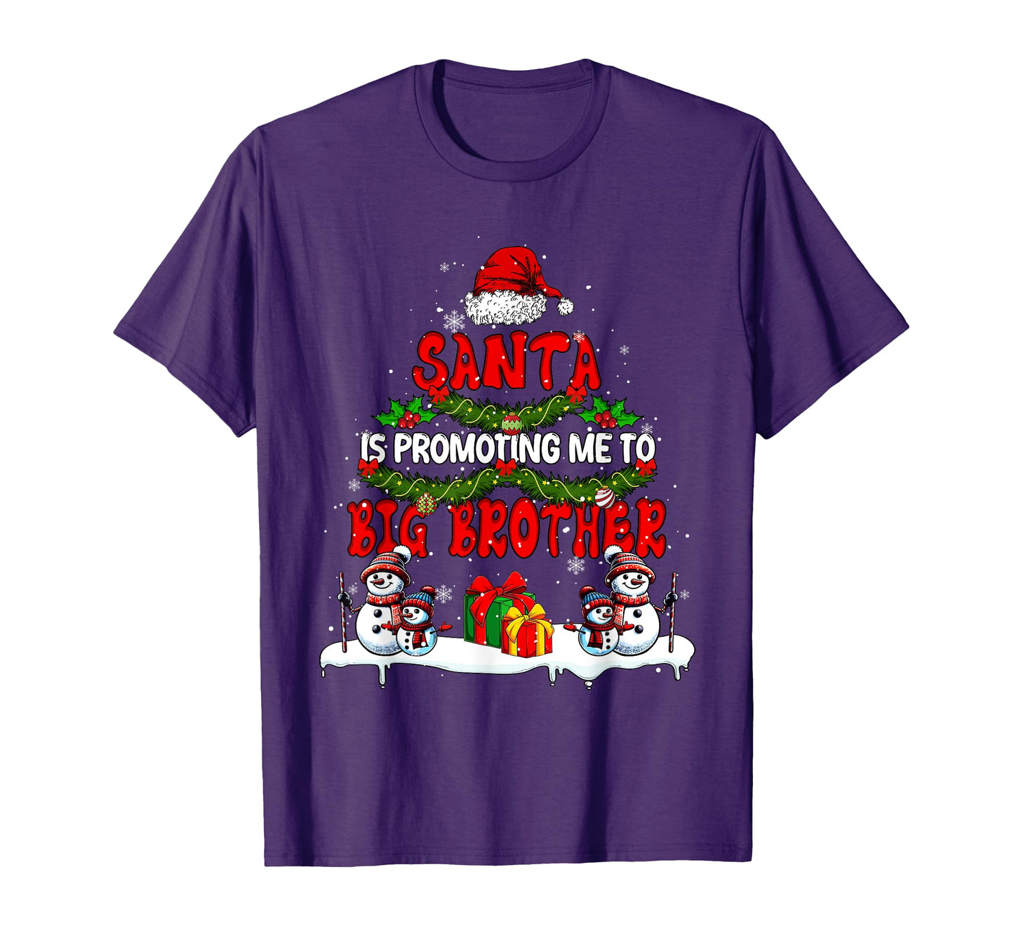 Santa Is Promoting Me To Big Brother Xmas Expecting New Baby T-Shirt
