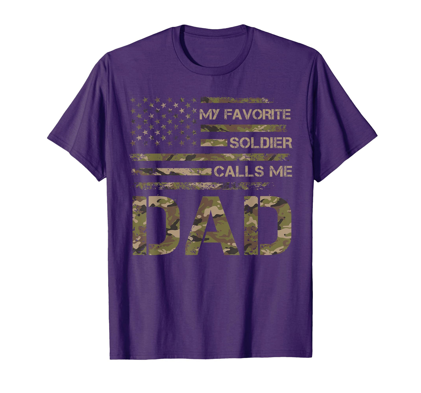My Favorite Soldier Calls Me Dad Father's Day US Flag T-Shirt