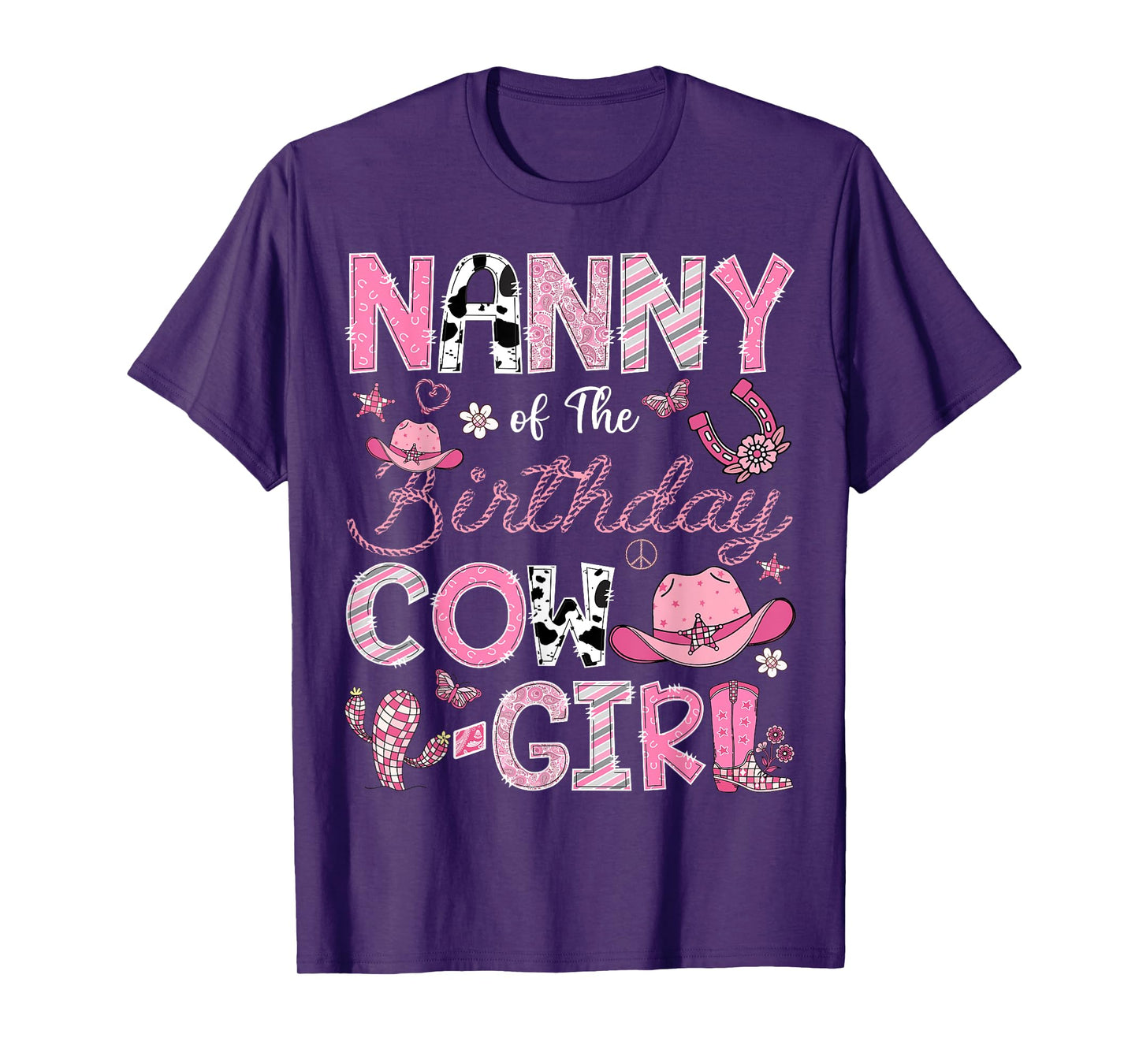 Nanny Of The Birthday Cow-Girl Rodeo CowGirl Birthday T-Shirt