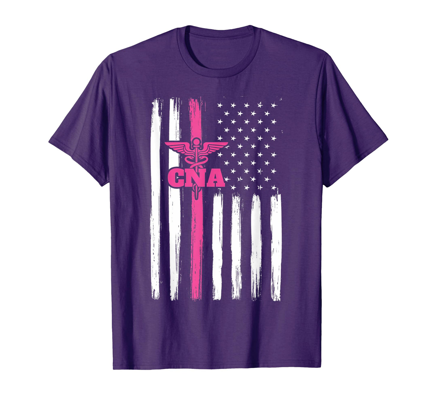 Vintage USA CNA Certified Nurse Assistant American Flag Women Men T-Shirt