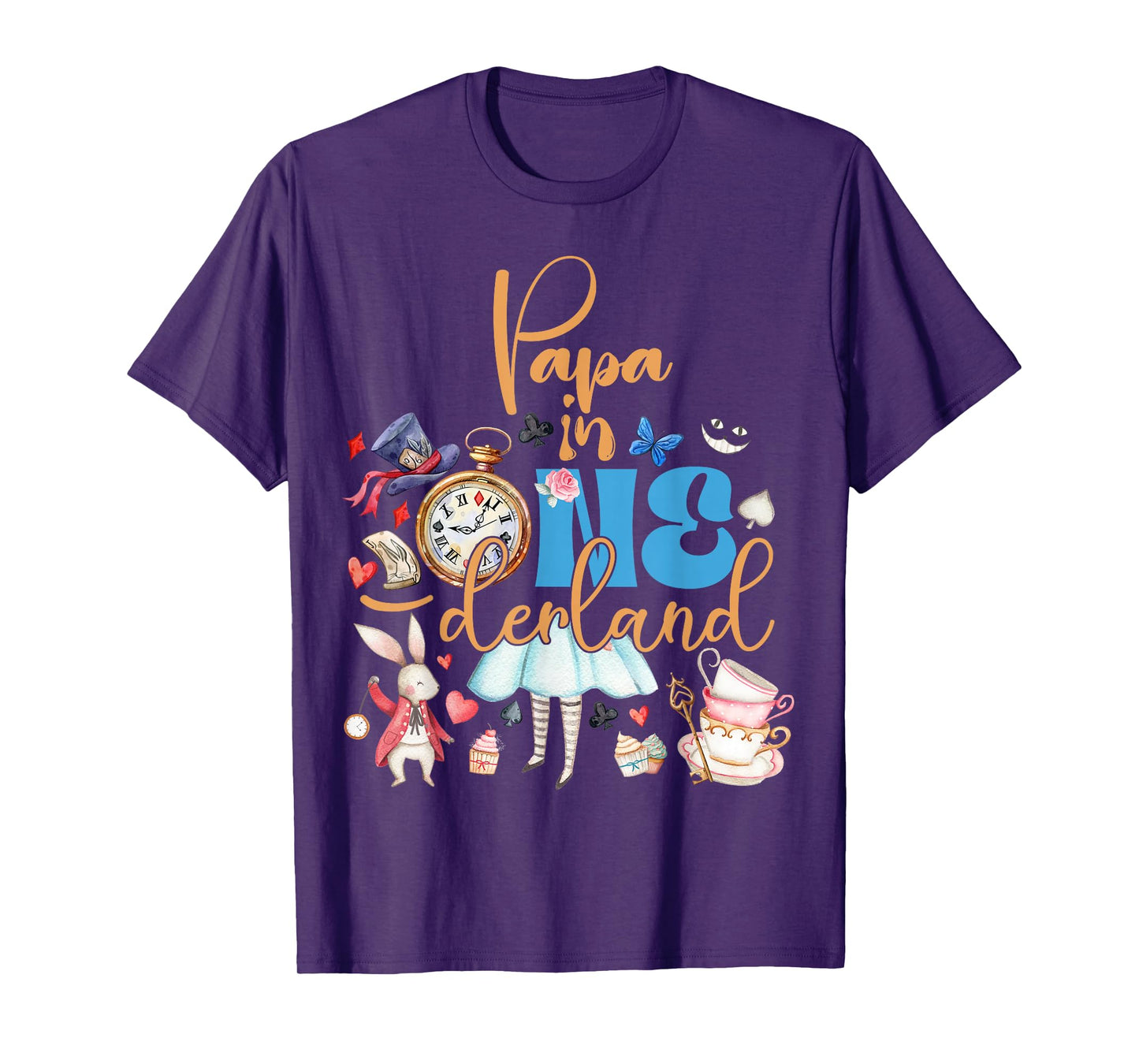Alice Papa in ONEderland Birthday Family T-Shirt