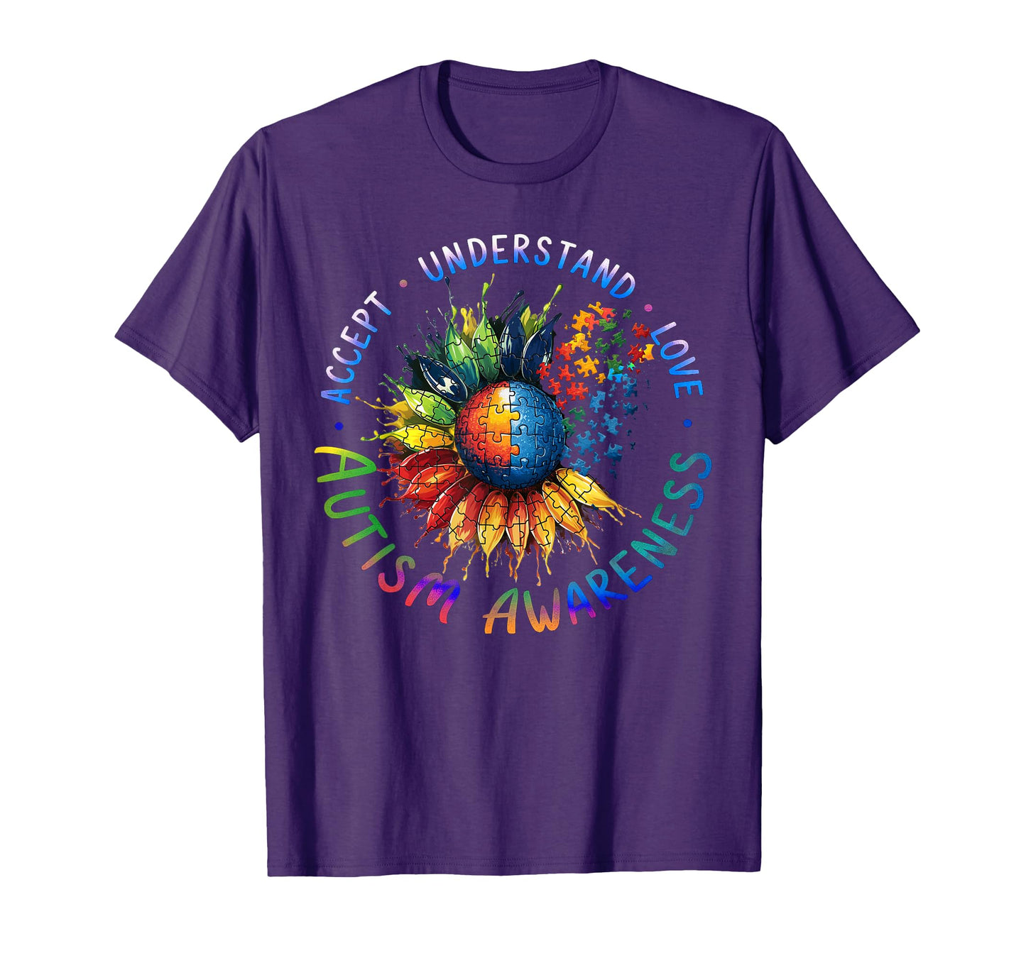 Autism Awareness Sunflower Men Women kids Autism Support T-Shirt