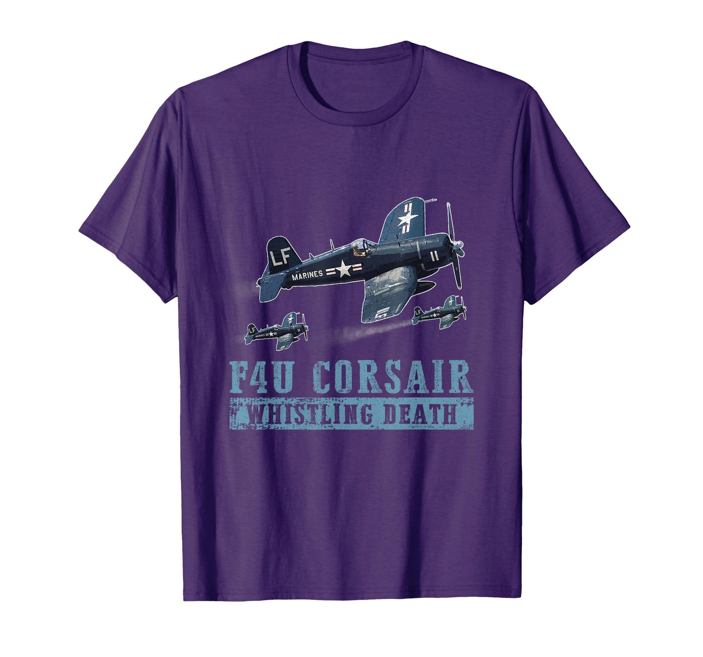 F4U Corsair WW2 Fighter Aircraft Whistling Death Military T-Shirt