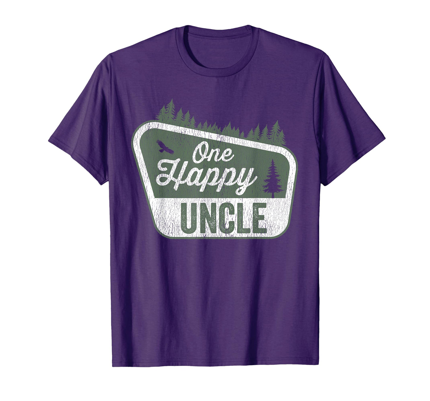 One Happy Uncle Matching Family Birthday Party Camping T-Shirt