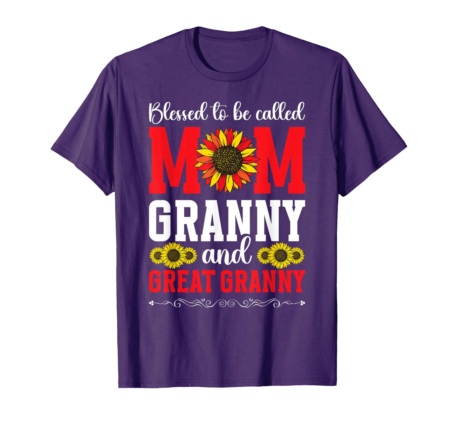 Blessed To Be Called Mom Granny And Great Granny T-Shirt