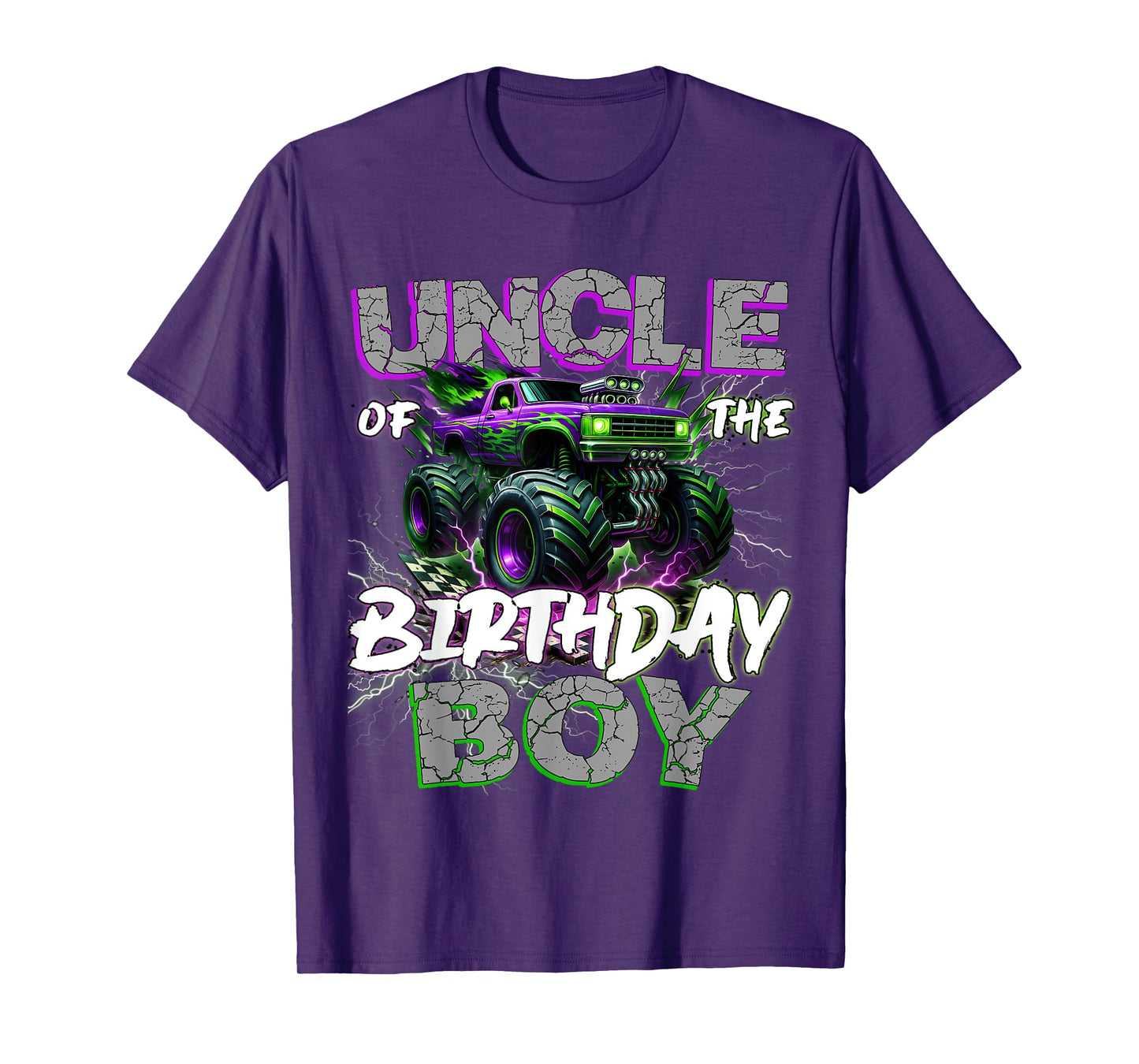 Uncle Of The Birthday Monster Truck Family Matching Party T-Shirt