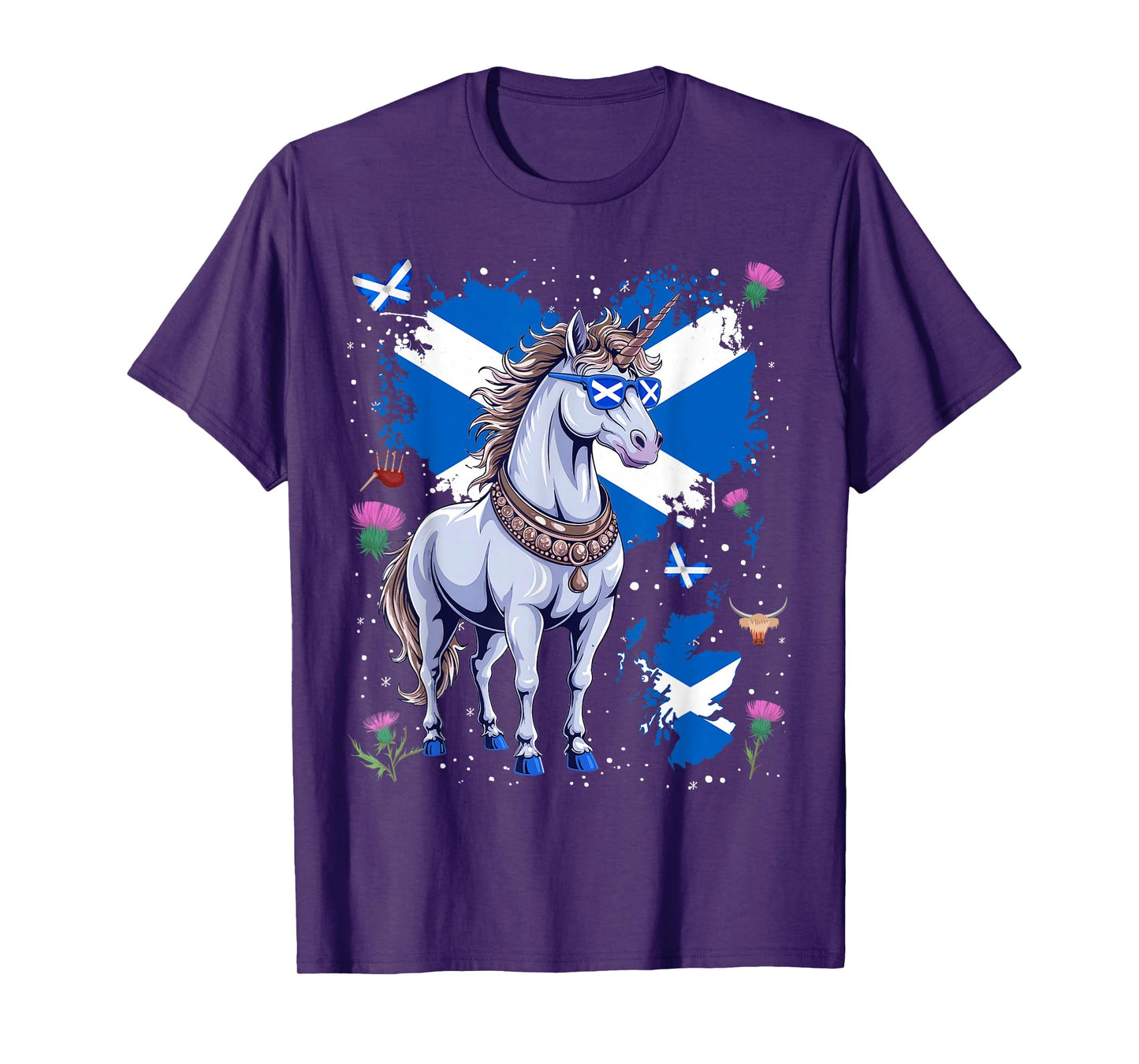 Scottish Unicorn Flag Outfit Idea For Kids Scotland Unicorn T-Shirt