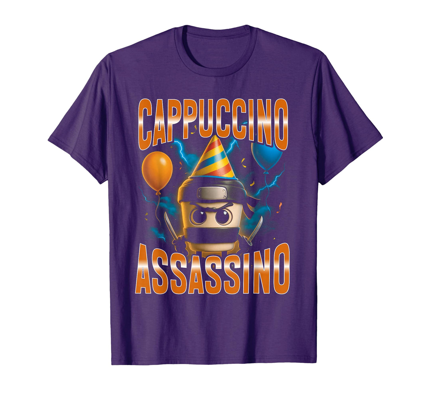 Surreal Italian Brainrot Cappuccino Assassino Birthday Meme T-Shirt