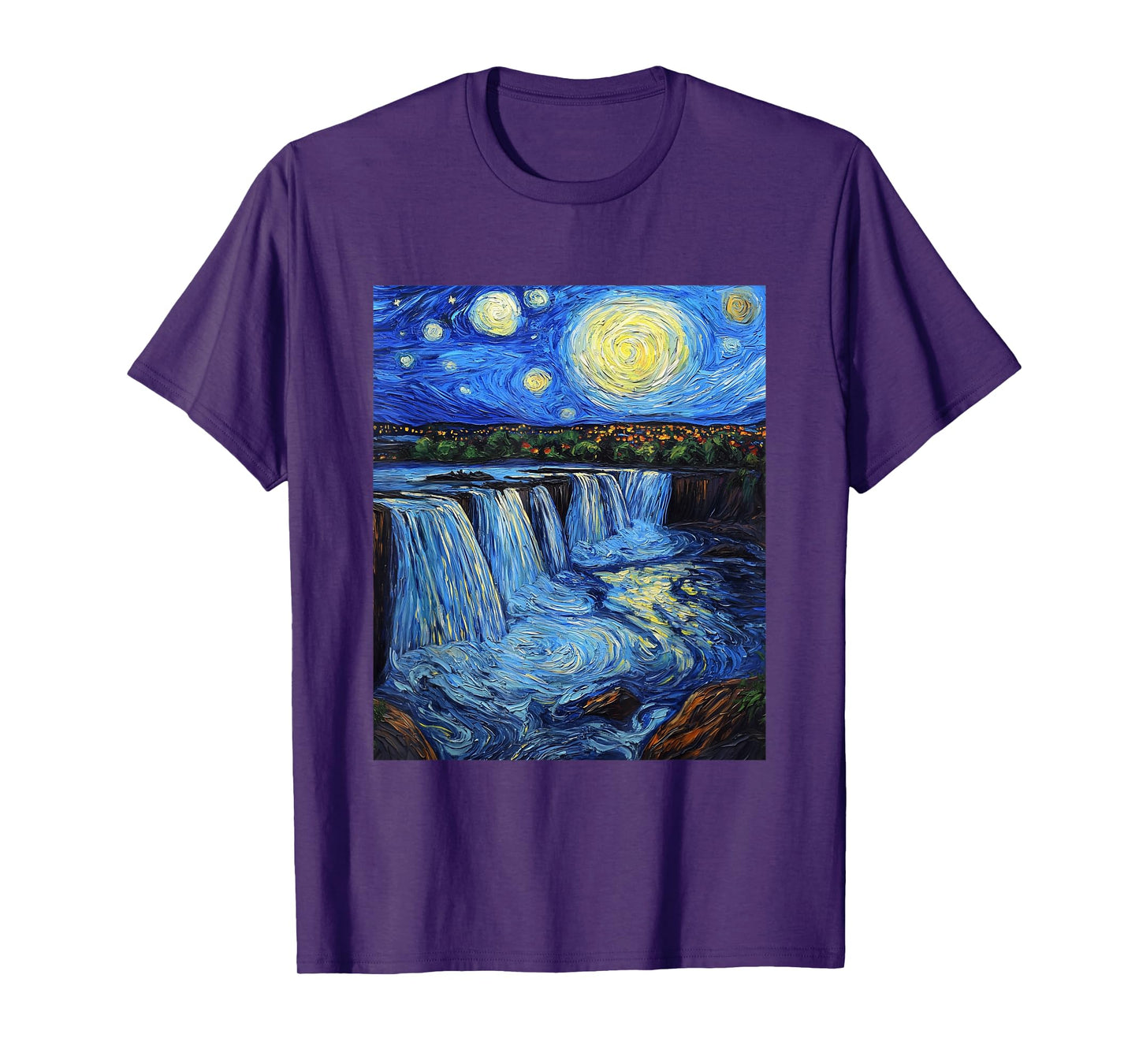 Niagara Falls - Van Gogh Style - Starry Night T-Shirt
