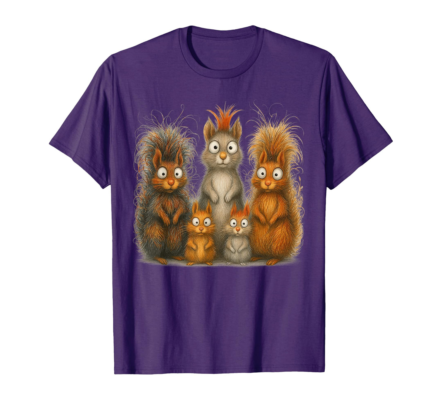 Retro Squirrel Art Crazy Funny Gifts Men Women Boy Girl Kid T-Shirt
