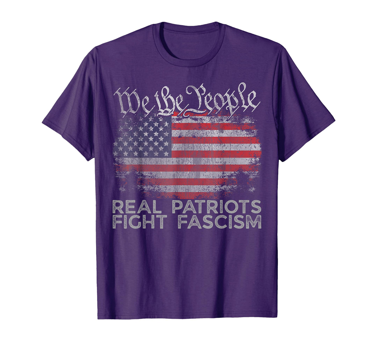 Real Patriots Fight Fascism nti Fascist Political Protest T-Shirt