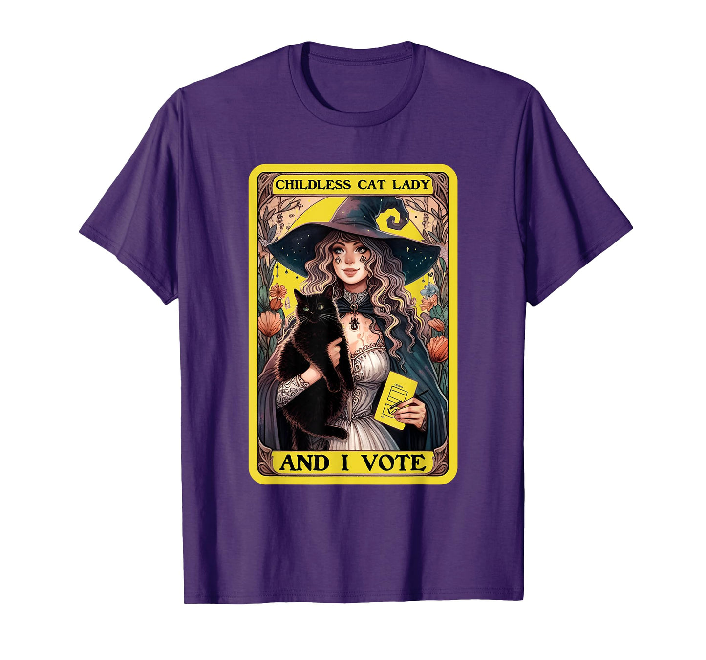 Childless Cat Lady And I Vote, Childless Cat Lady Tarot Card T-Shirt