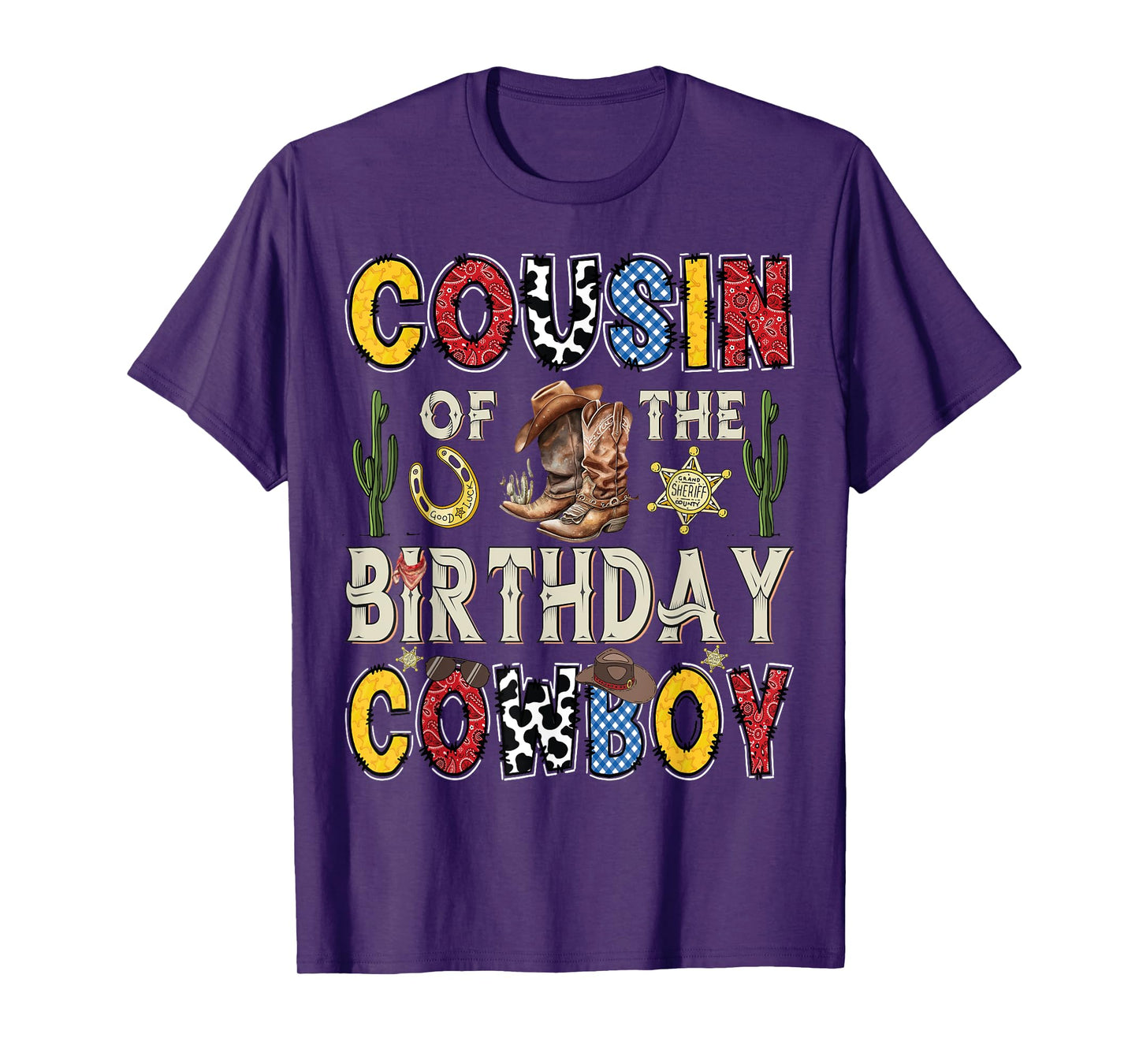 Cousin Of The Birthday CowBoy Rodeo Cousin Western T-Shirt