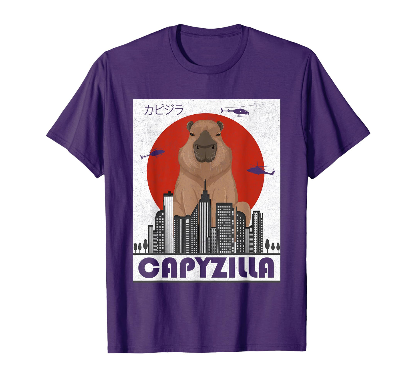 Capyzilla Capybara Japanese Art Funny Capybara Men Women Kid T-Shirt
