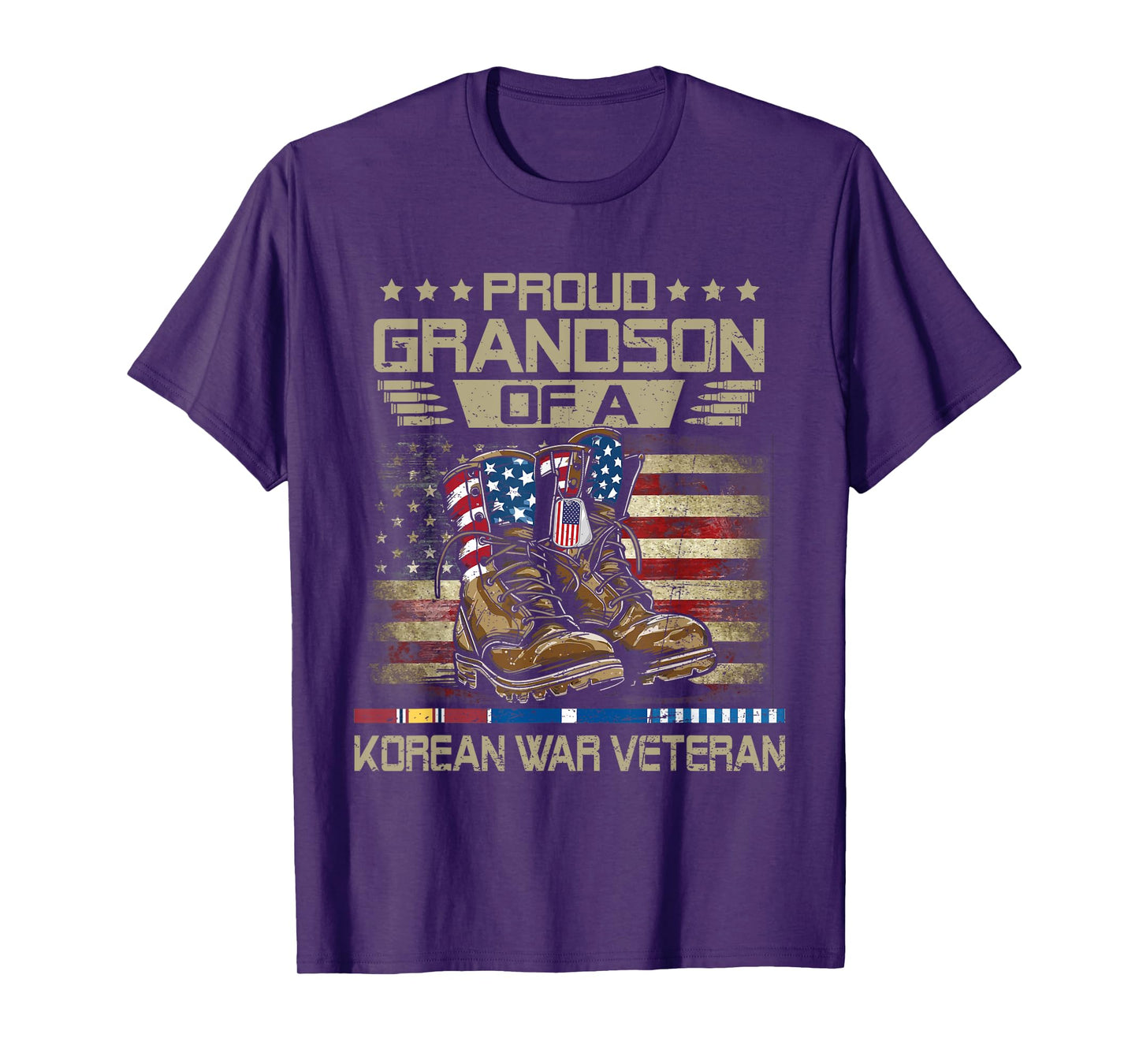 Proud Grandson Of US Korean War Veteran Family Matching T-Shirt
