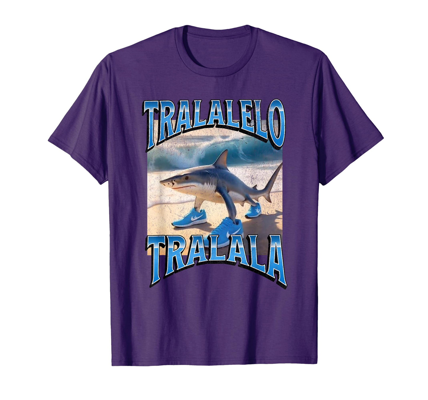 Tralalelo Tralala Funny Shark Italian Brainrot Meme Graphic T-Shirt