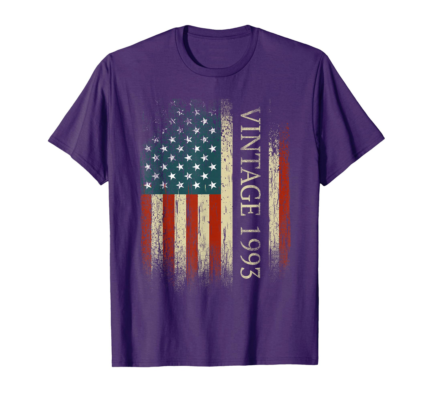 32nd Birthday Vintage 1993 Usa Flag 32 Year Old Gifts Bday T-Shirt