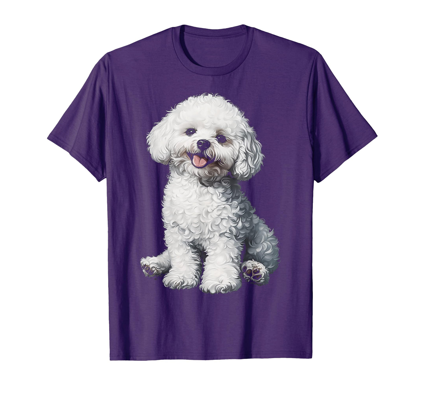 Bichon Frise Dog Motif Pet Illustration Bichon Frise Men Women Kids T-Shirt