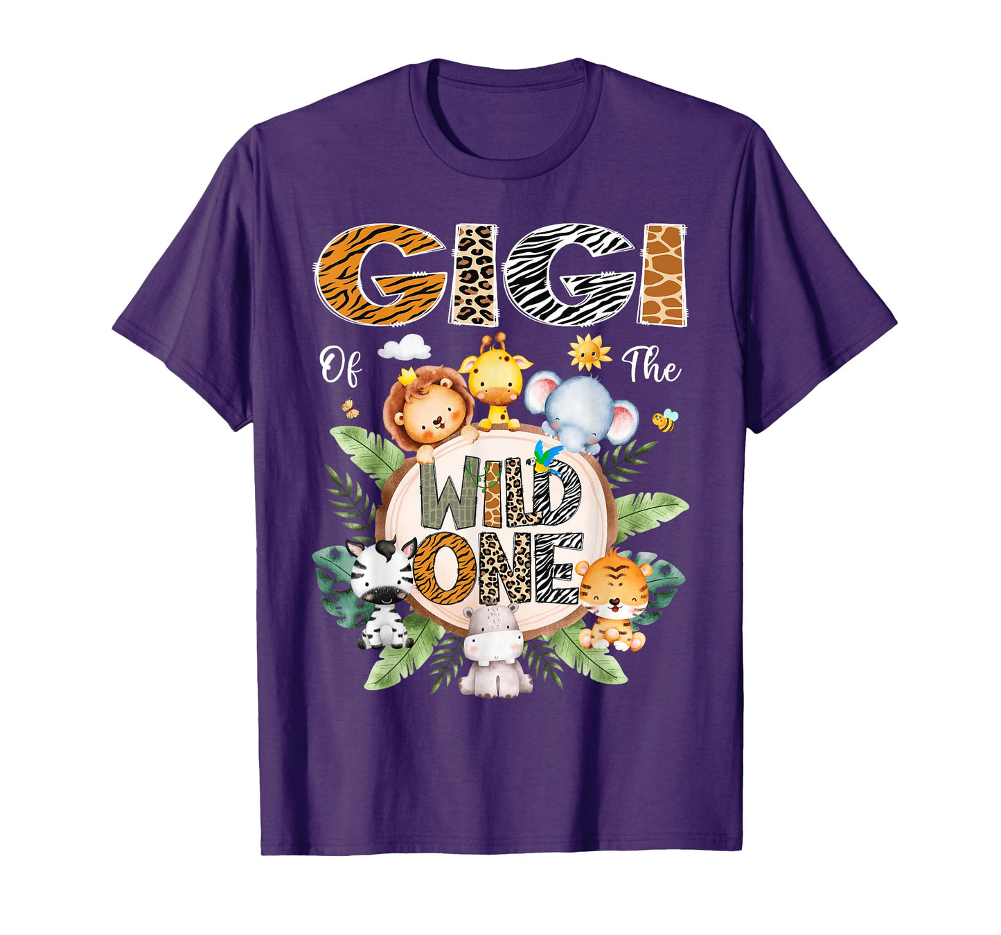 Gigi Of The Wild One First Birthday Safari Jungle Animal T-Shirt