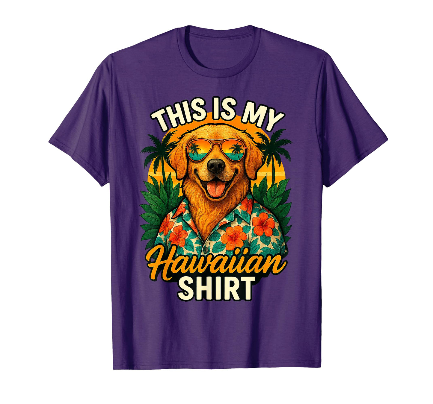 This Is My Hawaiian Shirt Tropical Luau Costume Cool Dog T-Shirt