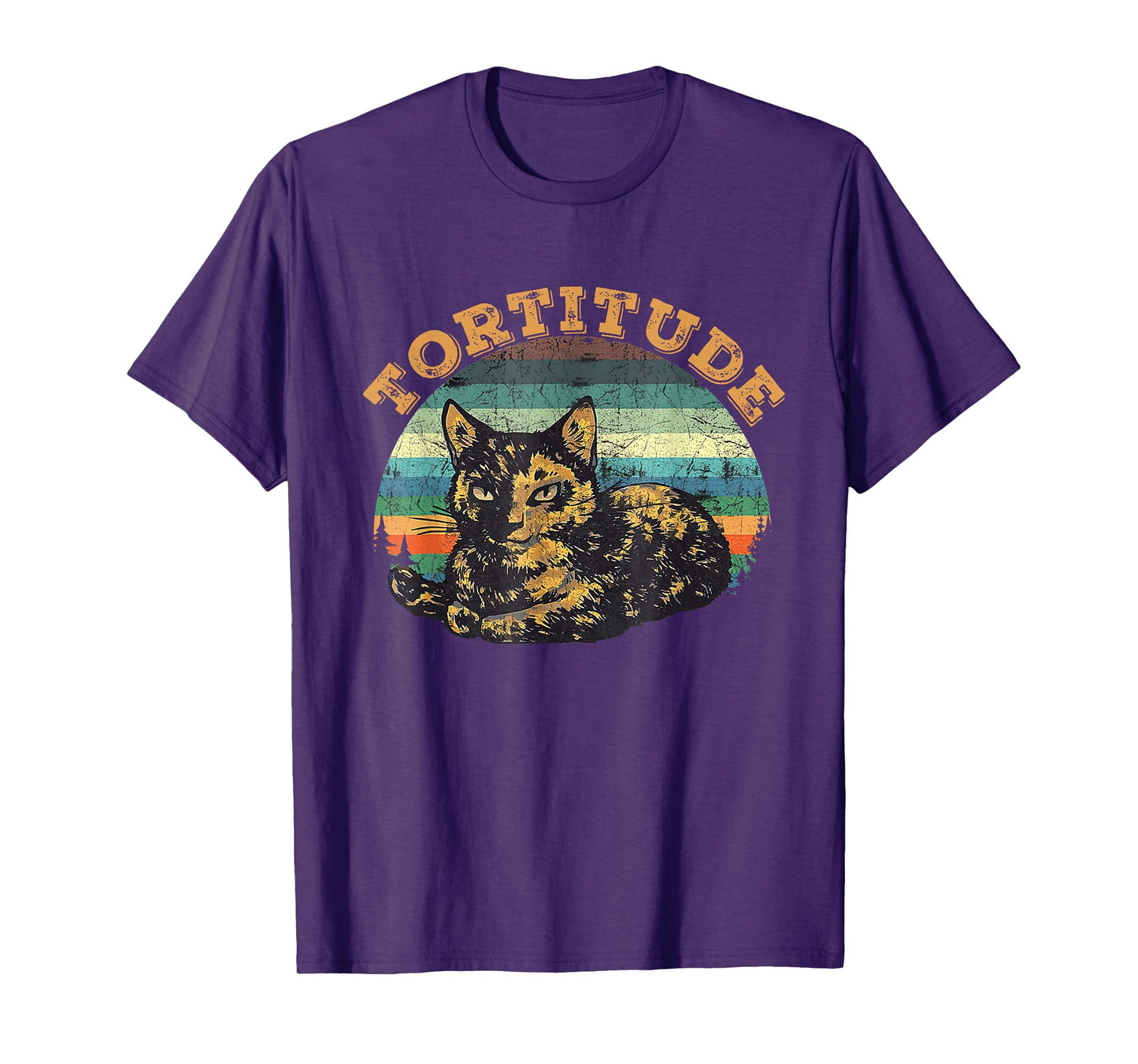 Vintage Cat Tortitude Men Women T-Shirt T-Shirt