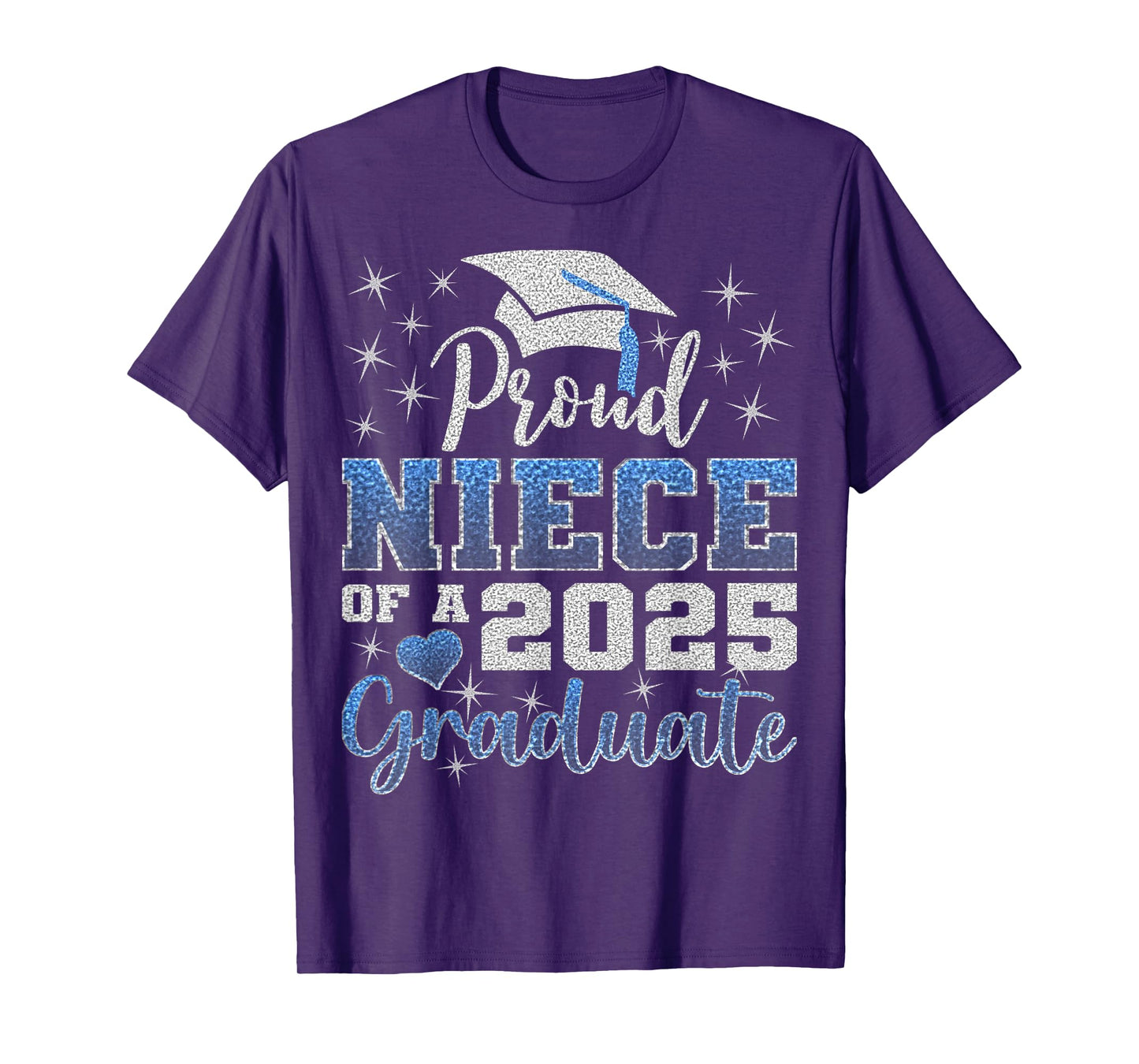 Super Proud Niece of 2025 Graduate Awesome Family College T-Shirt