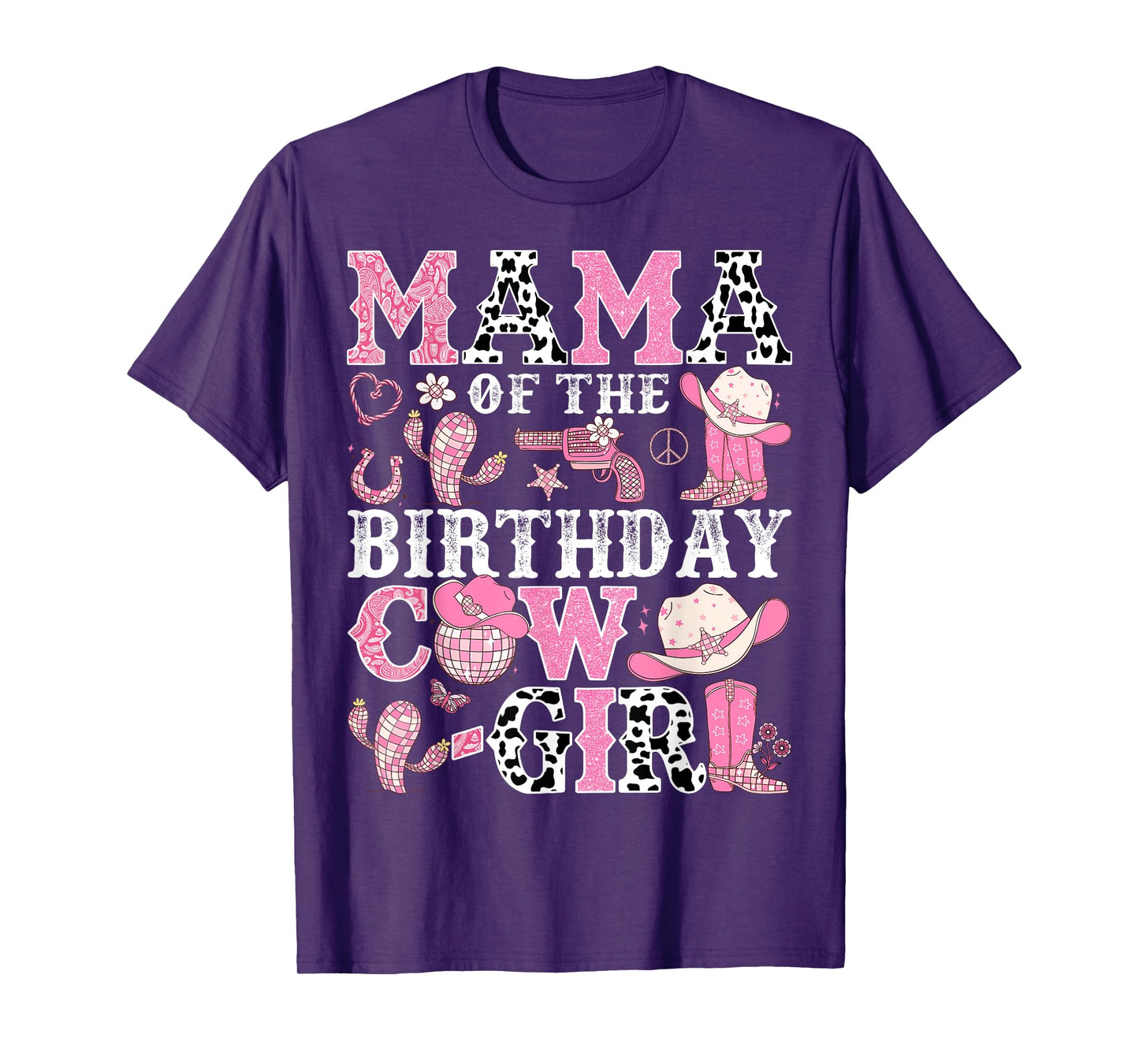 Mama Of The Birthday Cow-Girl Rodeo CowGirl Birthday T-Shirt
