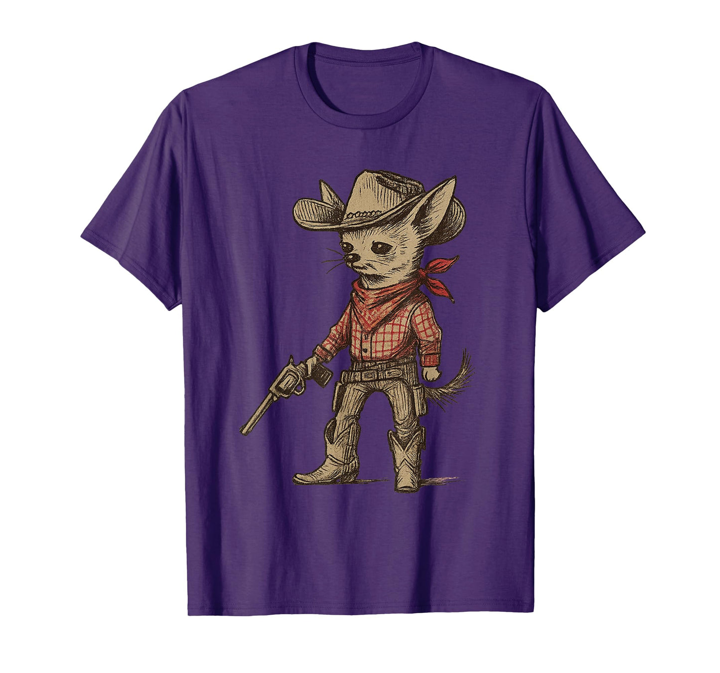 Cowboy Chihuahua Funny Western Cowboy Dog Lover T-Shirt