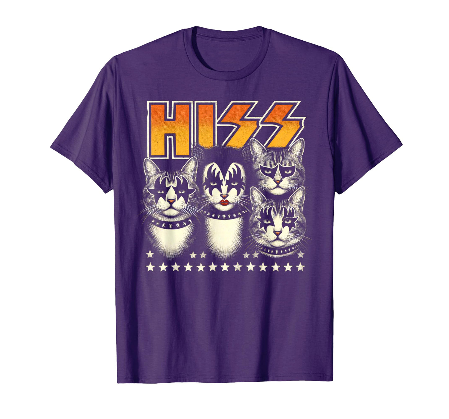 Hiss Funny Cats Kittens Rock Rockin Birthday Gifts Idea T-Shirt