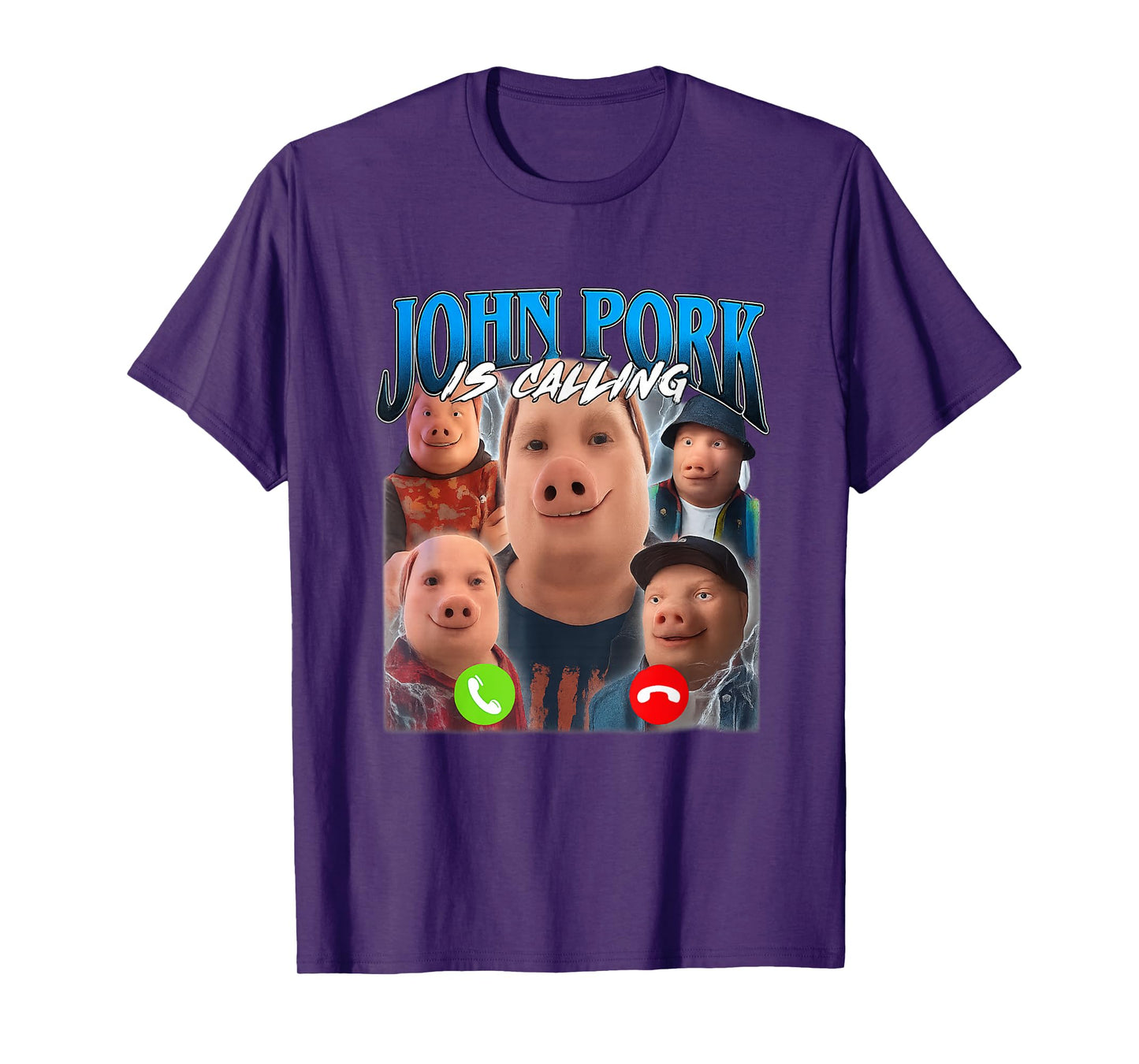 John Pork Is Calling Funny Gen Z Brainrot Trending Gag Meme T-Shirt