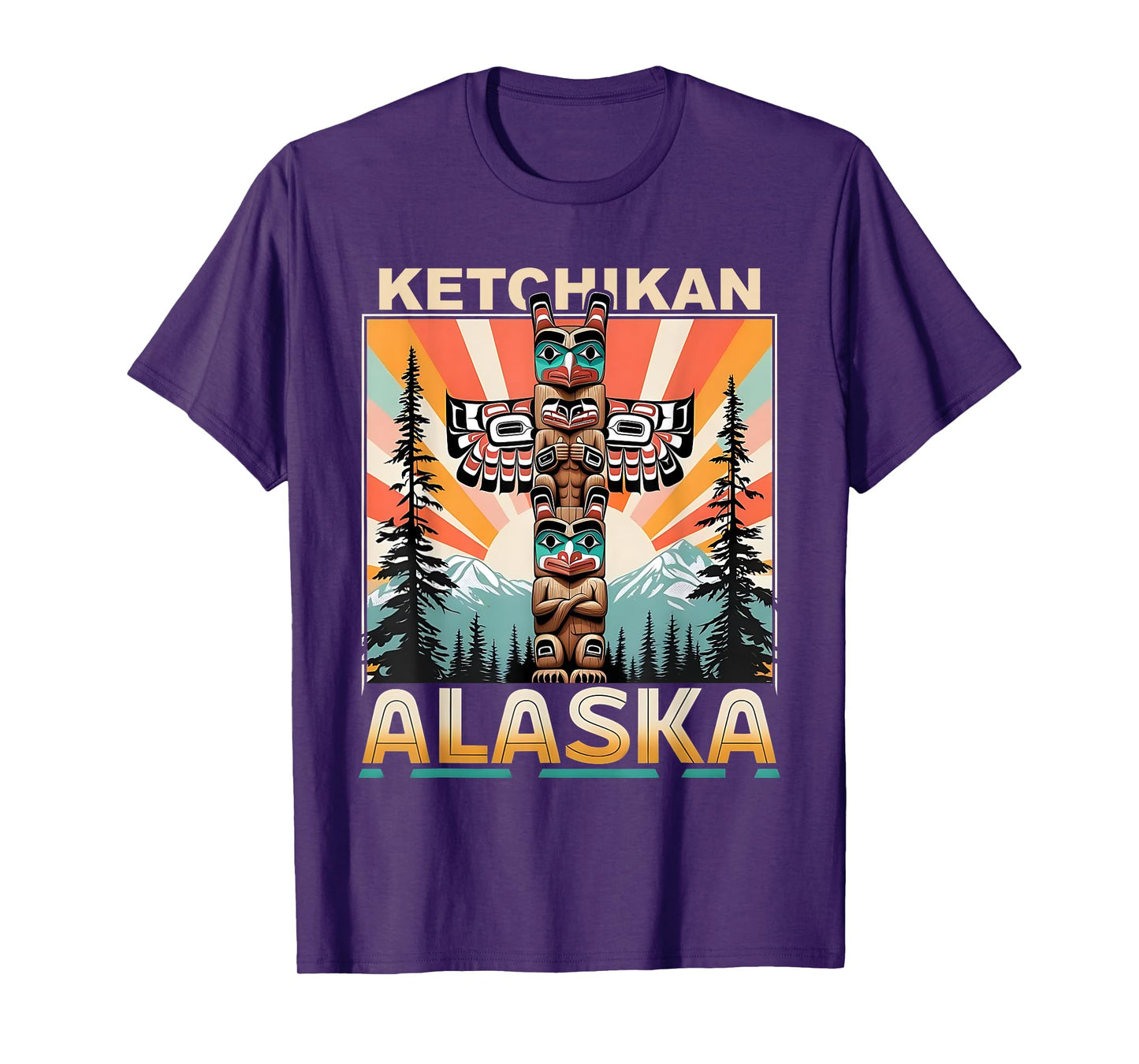 Ketchikan Alaska Native American Indian Totem Pole T-Shirt
