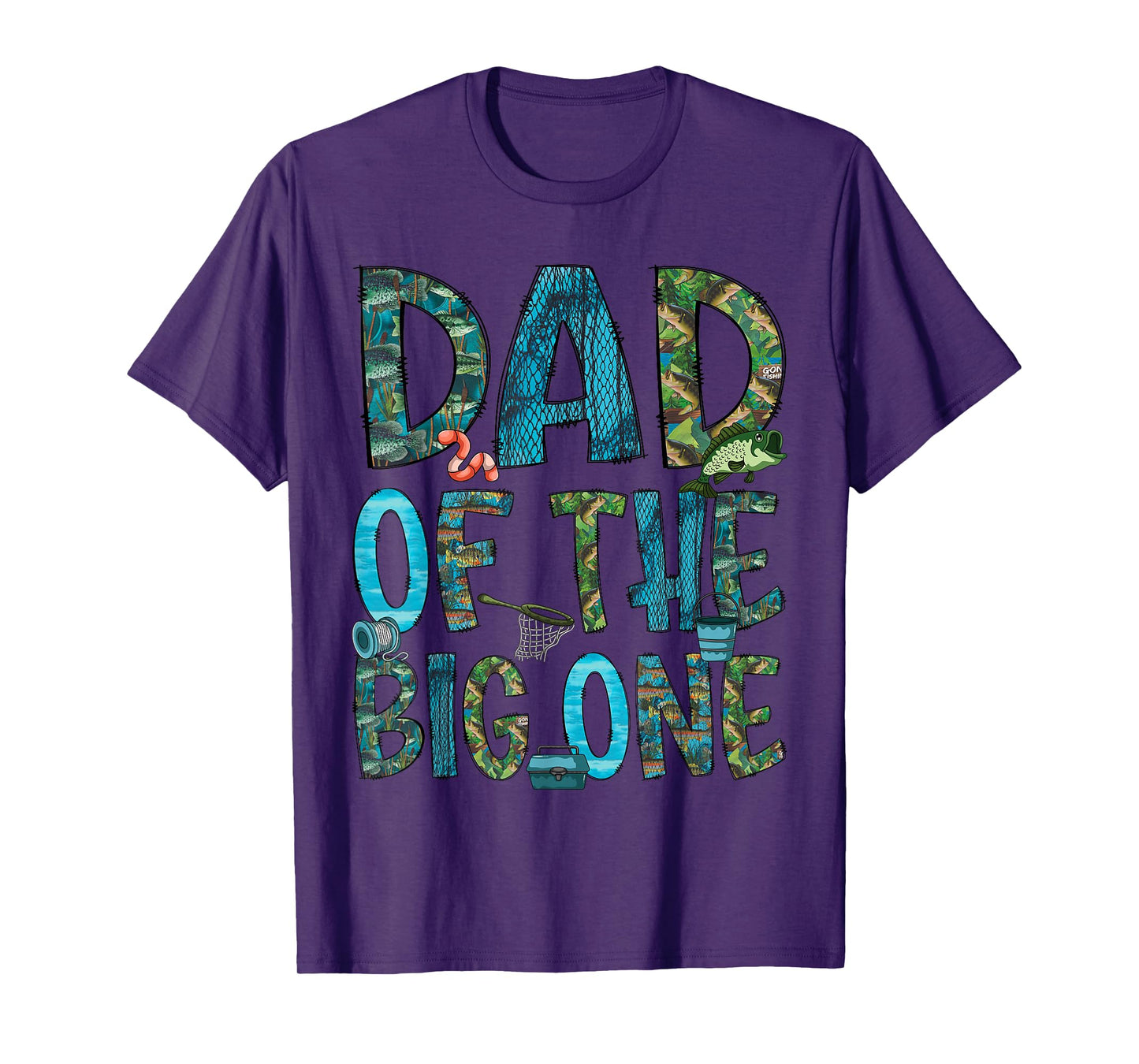 Dad Of The Big One 1st Birthday Party Fishing Matching T-Shirt