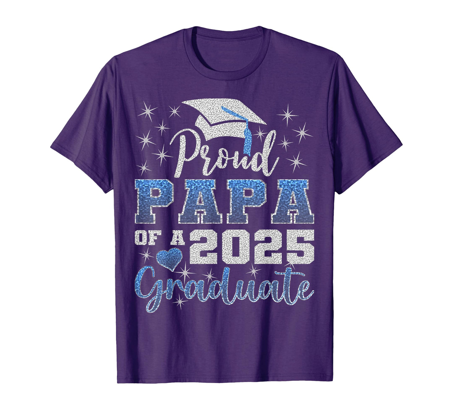 Super Proud Papa of 2025 Graduate Awesome Family College T-Shirt