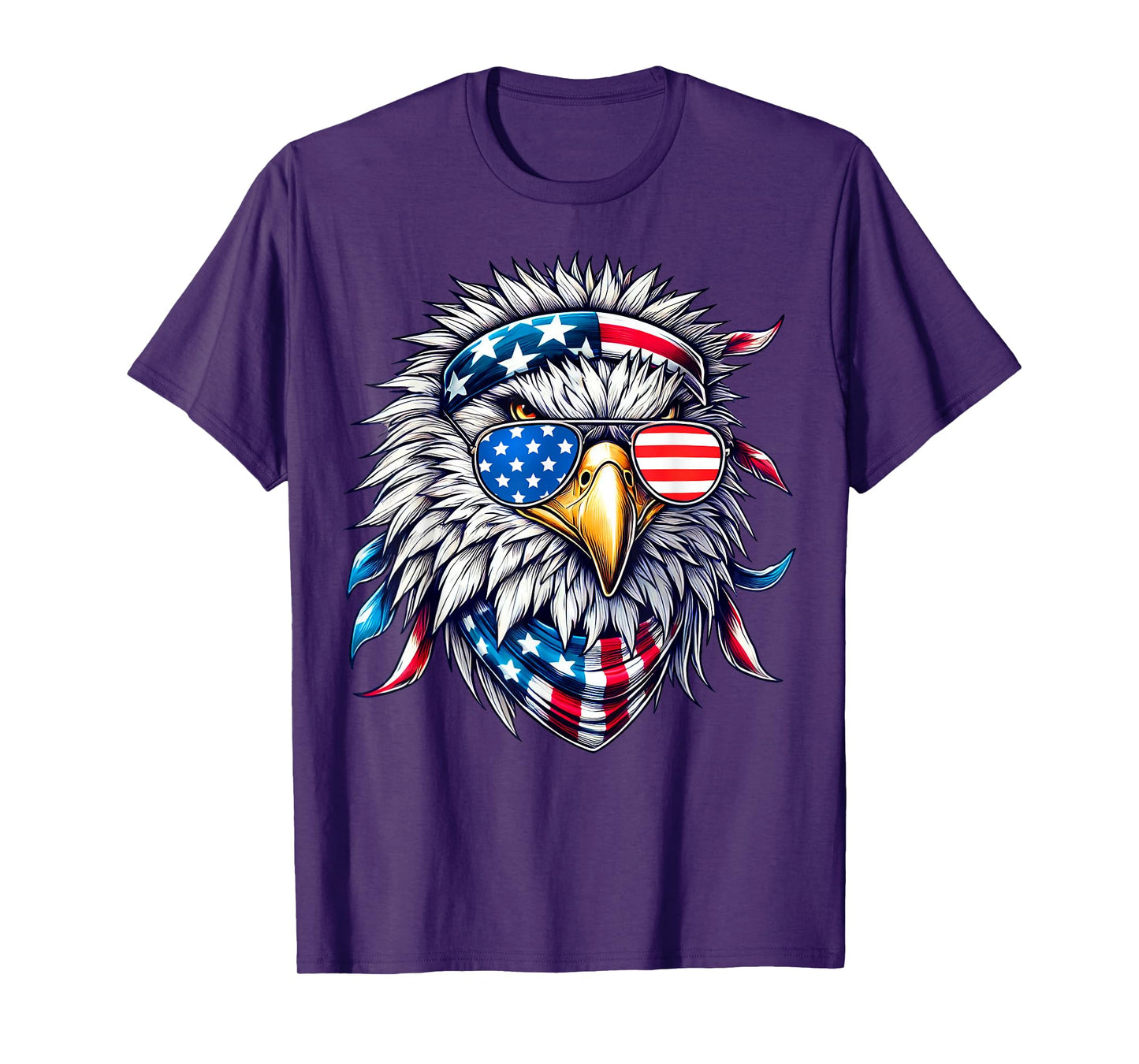 American Flag Bald Eagle Patriotic Eagle 4th of July USA T-Shirt