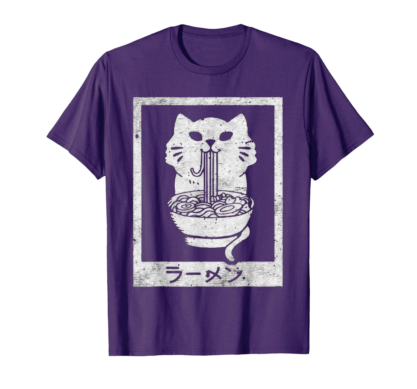 Cat Ramen Graphic Tee Japanese Kawaii Anime Cat Funny Tshirt T-Shirt