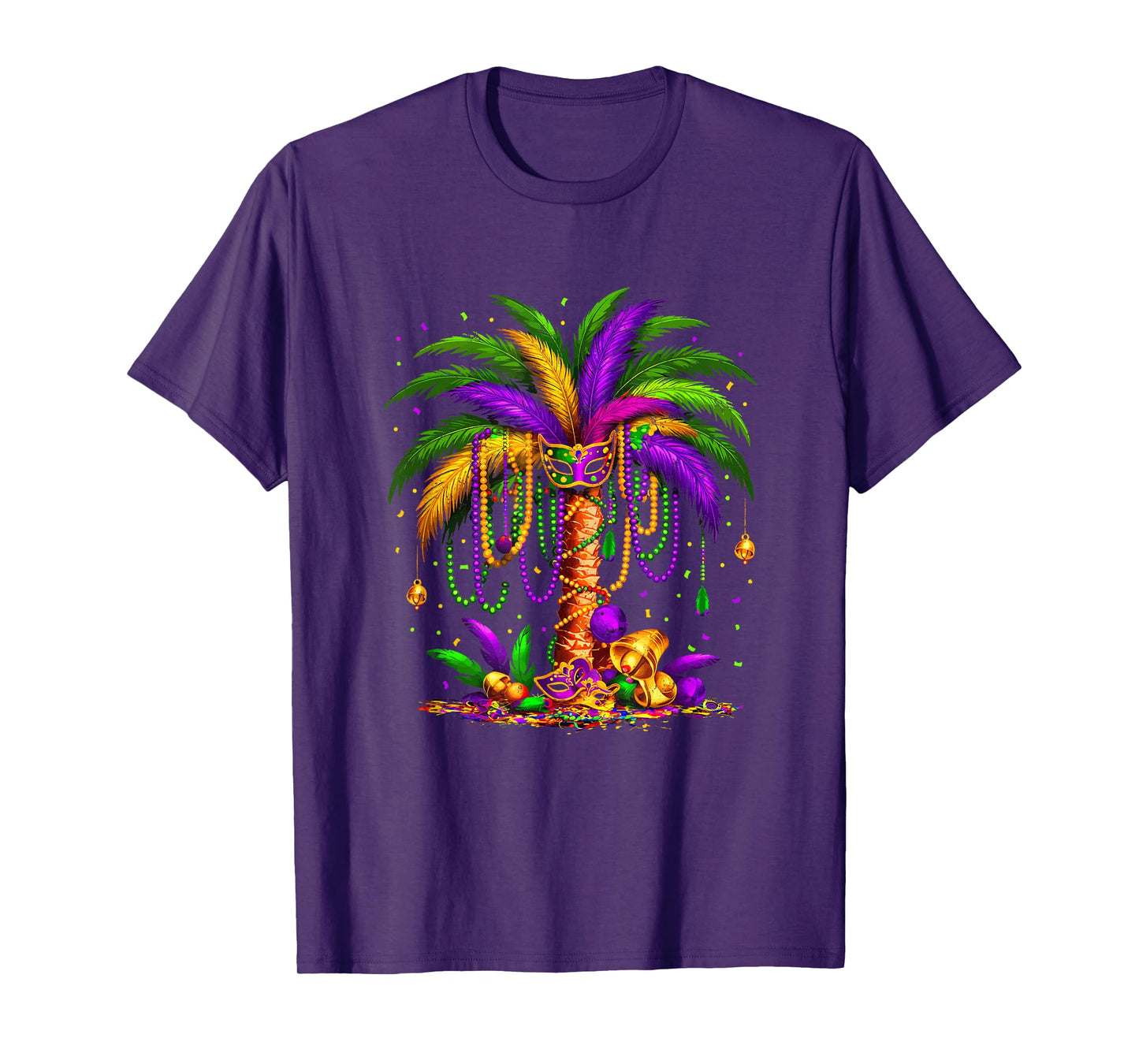 Mardi Gras Palm Tree Hawaiian Tropical Party Men Women Kids T-Shirt