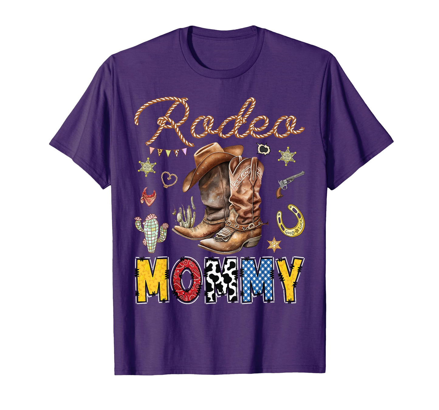 Rodeo Mommy Western Cowboy Birthday Matching Family T-Shirt