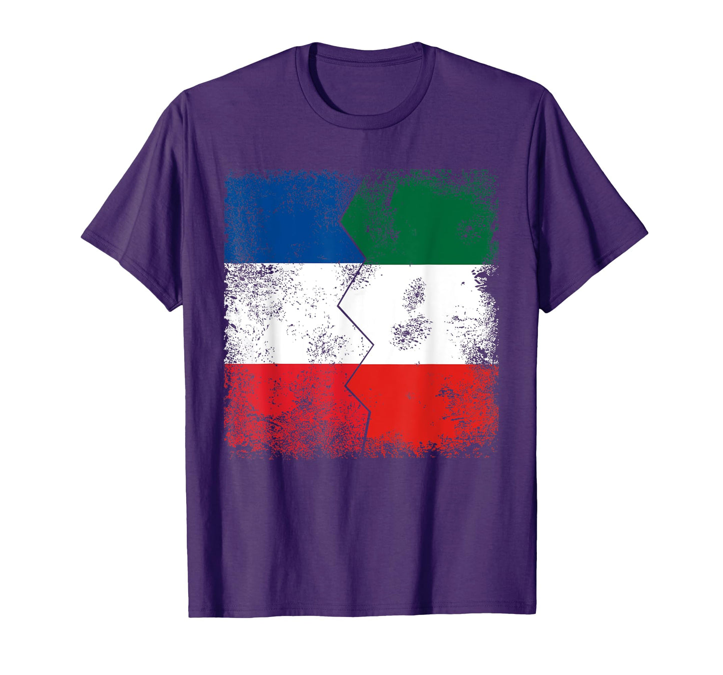 France Italy Flags | Half Italian French Roots Italia T-Shirt