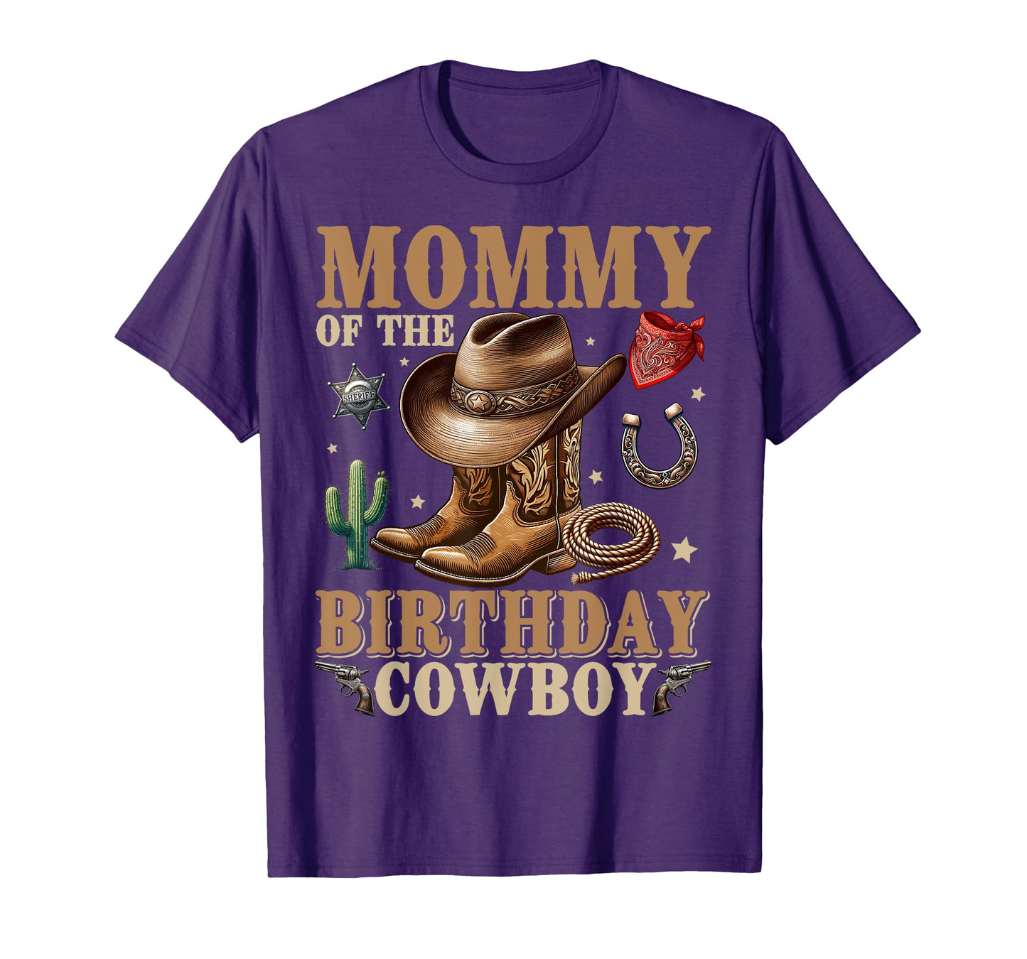 Cute Mommy Of The Birthday Cowboy Western Rodeo Bday Boys T-Shirt