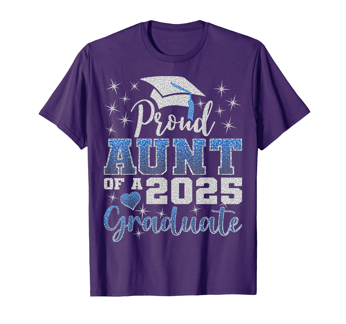 Super Proud Aunt of 2025 Graduate Awesome Family College T-Shirt