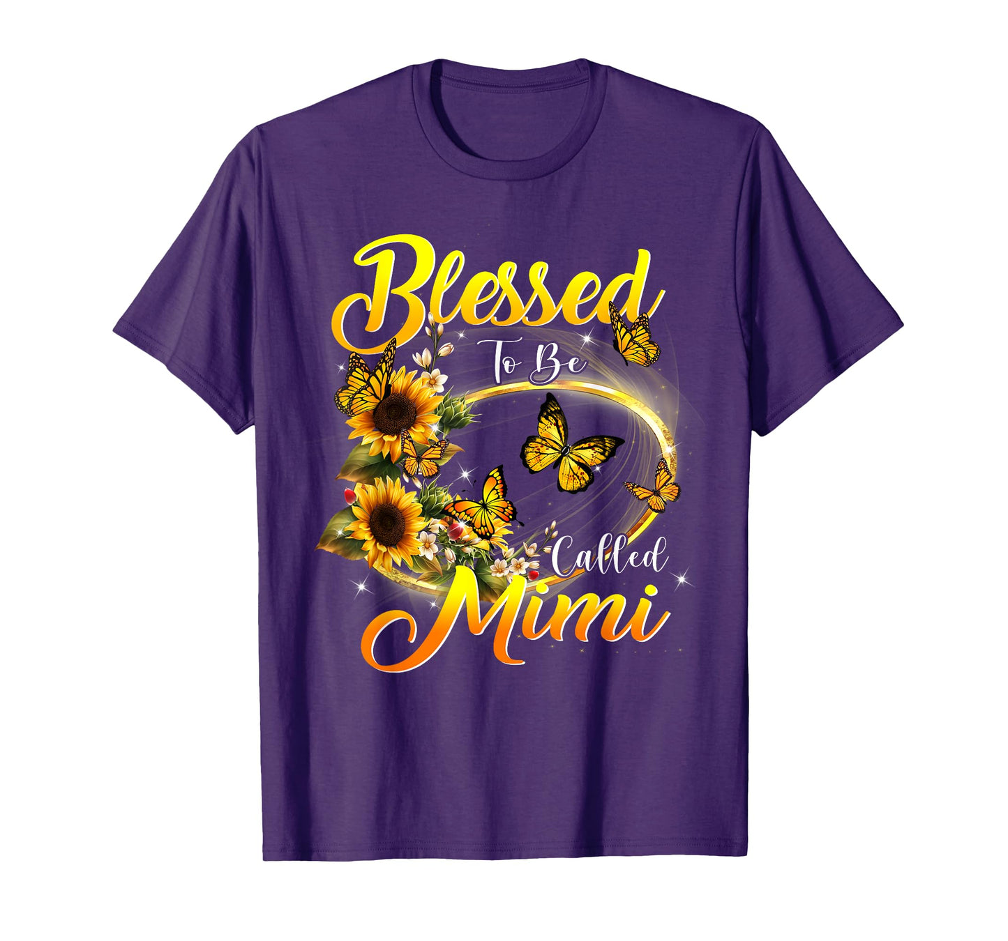 Blessed to be called Mimi Shirt Sunflower Lovers Grandma T-Shirt