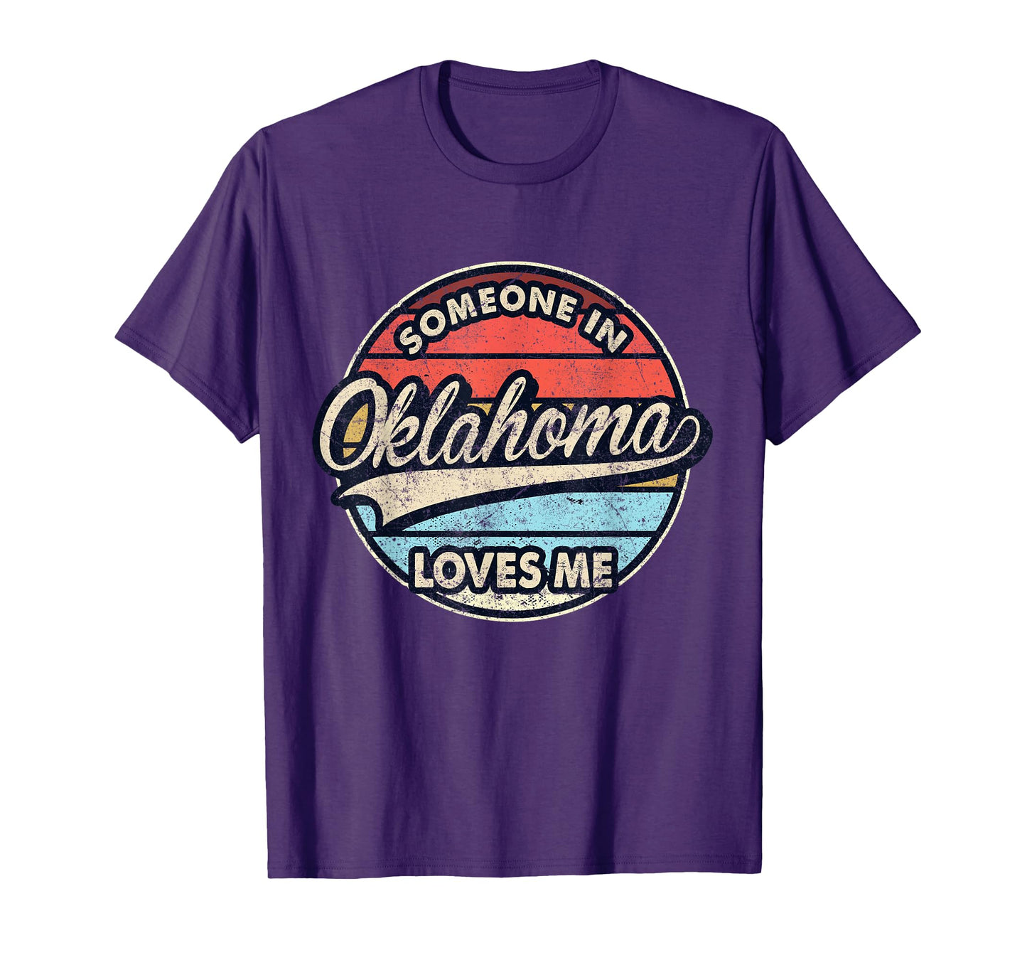 Someone In Oklahoma Loves Me US State Cool Retro T-Shirt
