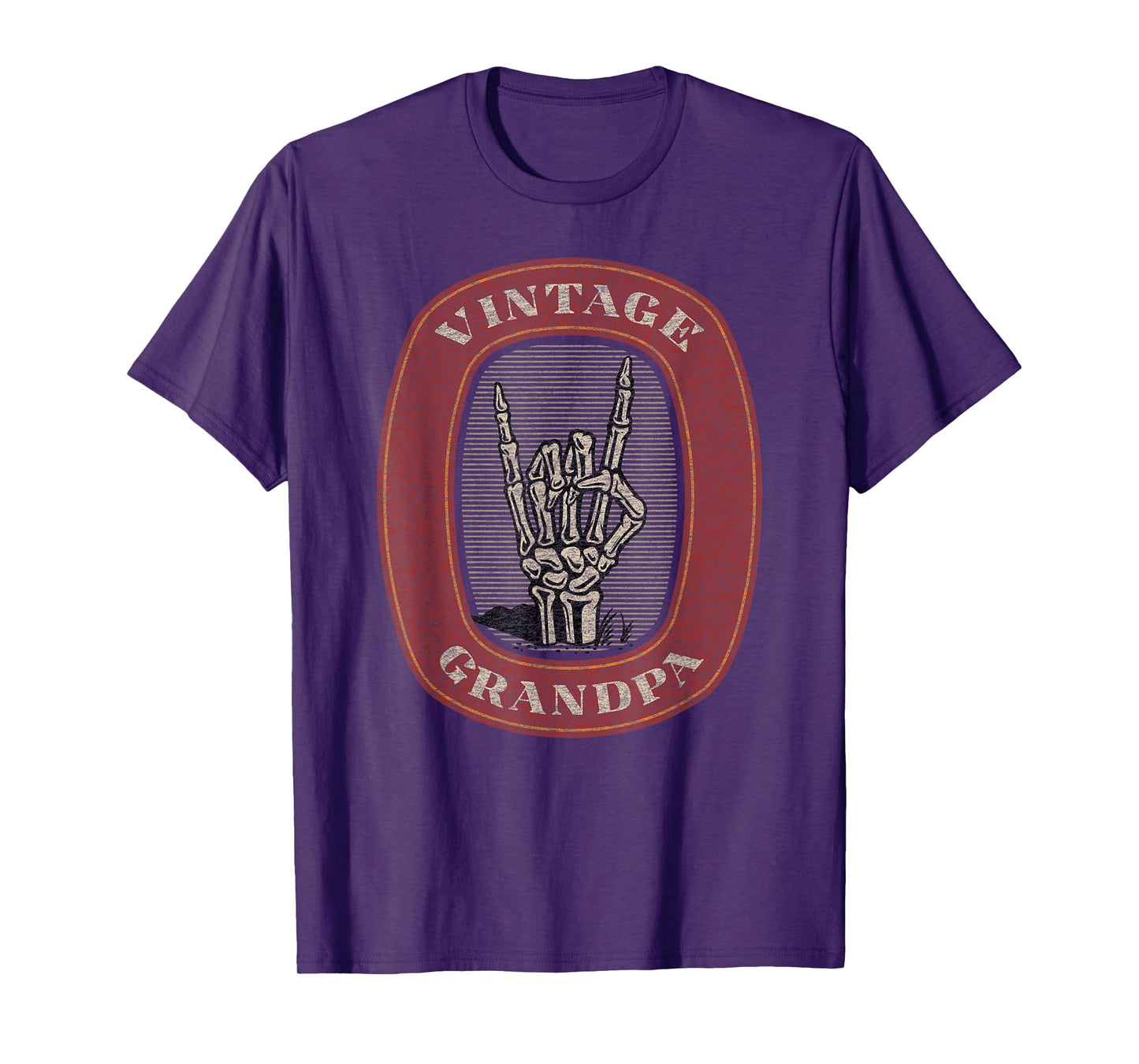 Funny Grandpa Vintage Graphic Skeleton Hand T-Shirt