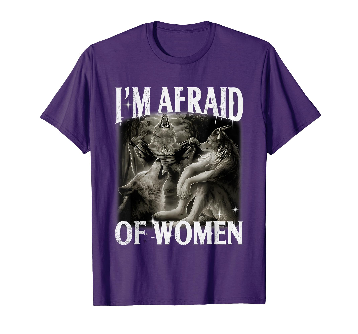 I'm Afraid of Women Funny Cringe Werewolf Gen Z Meme T-Shirt
