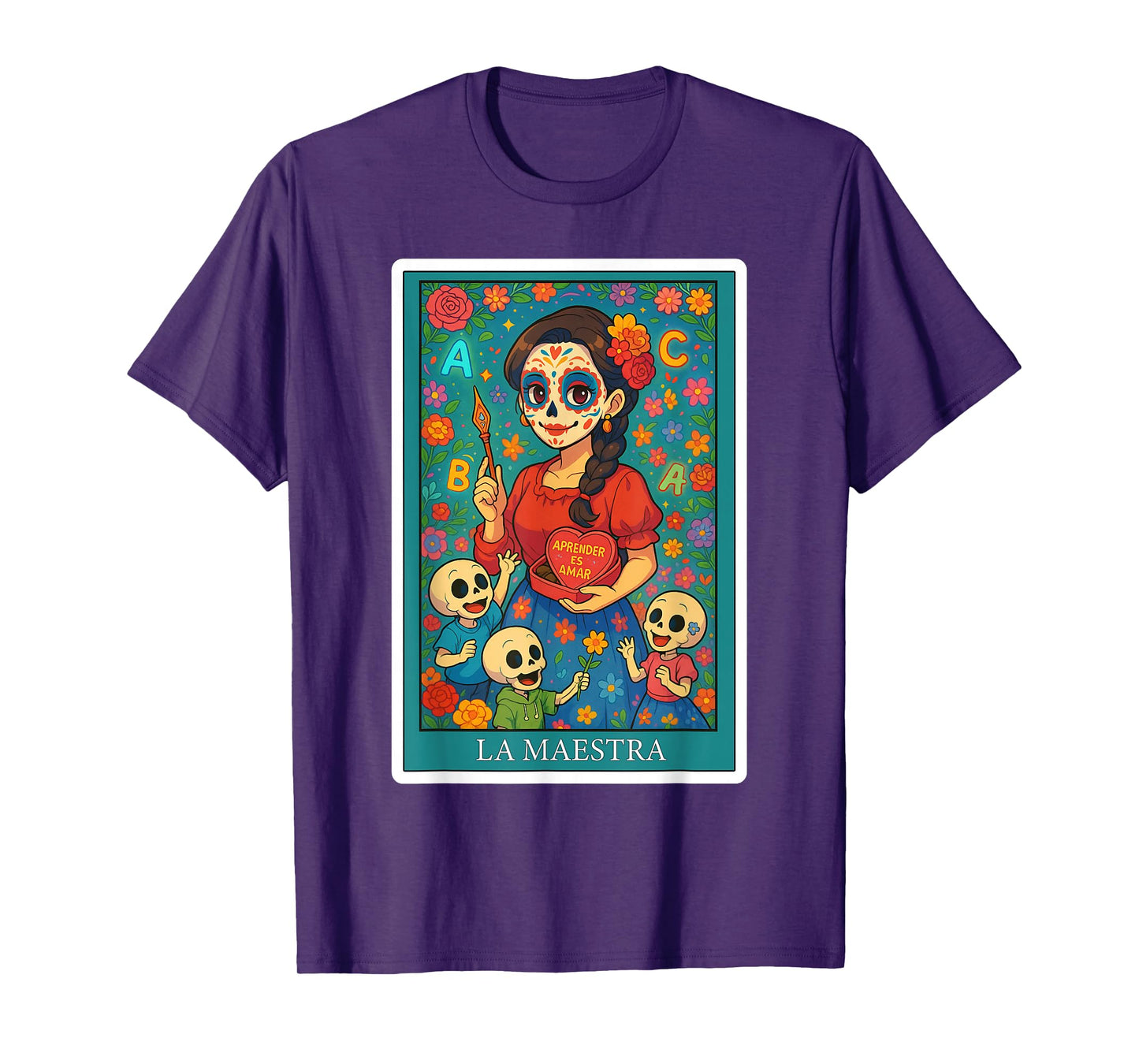 La Maestra | Spanish-Mexican Bingo Card Funny Gifts T-Shirt