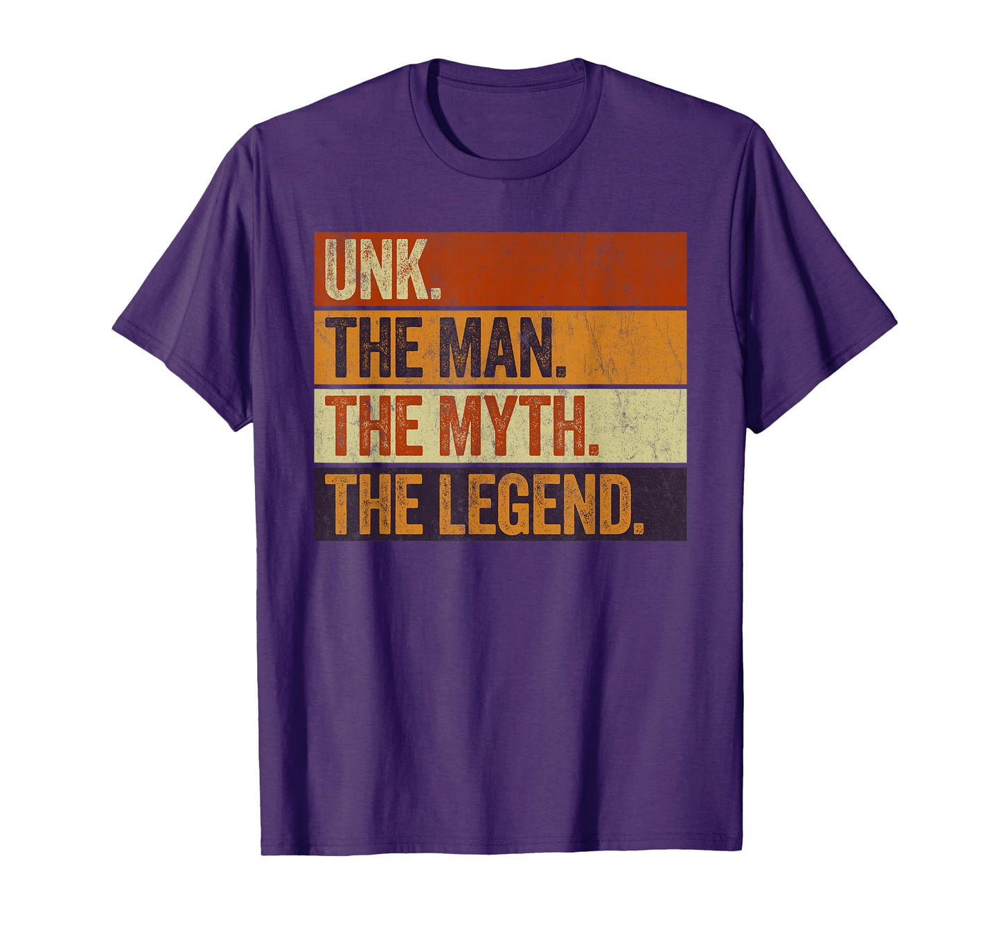 Vintage Humor for Unk Fathers day Co. Unk the Man the Myth the Legend Retro Black T-Shirt