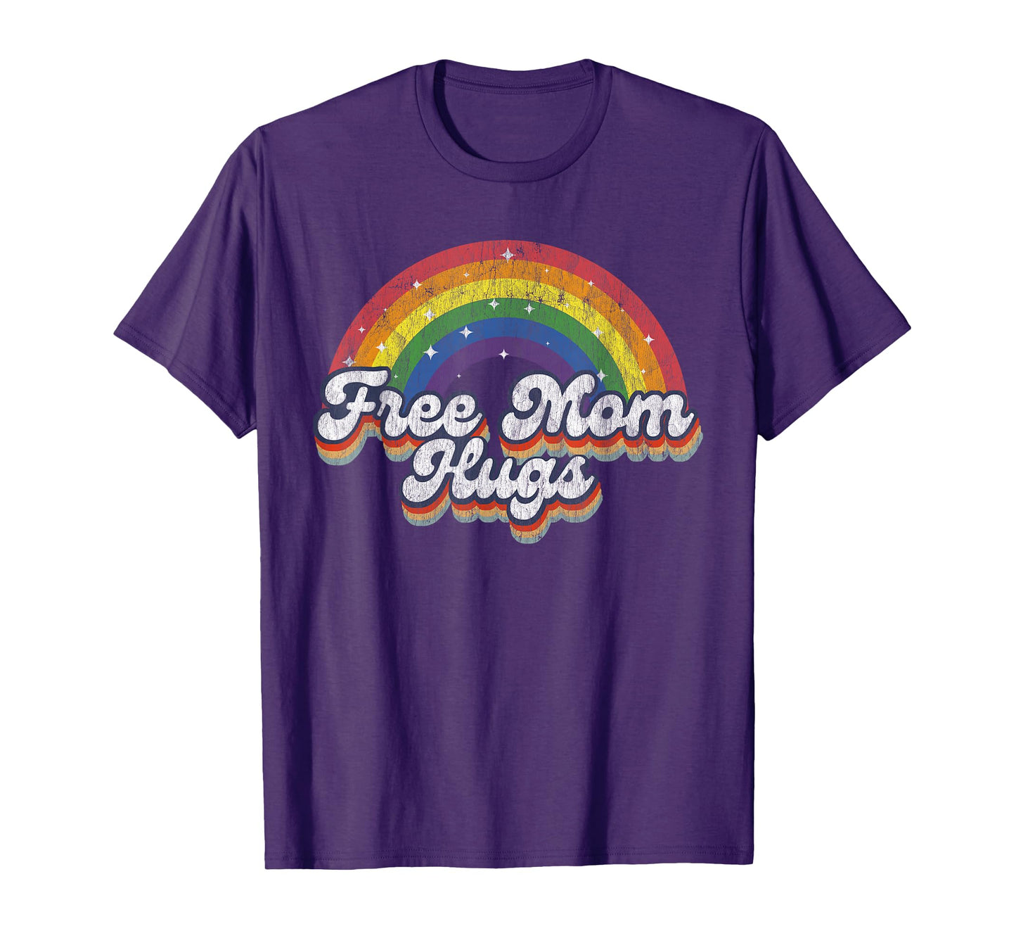 Free Mom Hugs Rainbow Heart LGBT Flag LGBT Pride Month T-Shirt