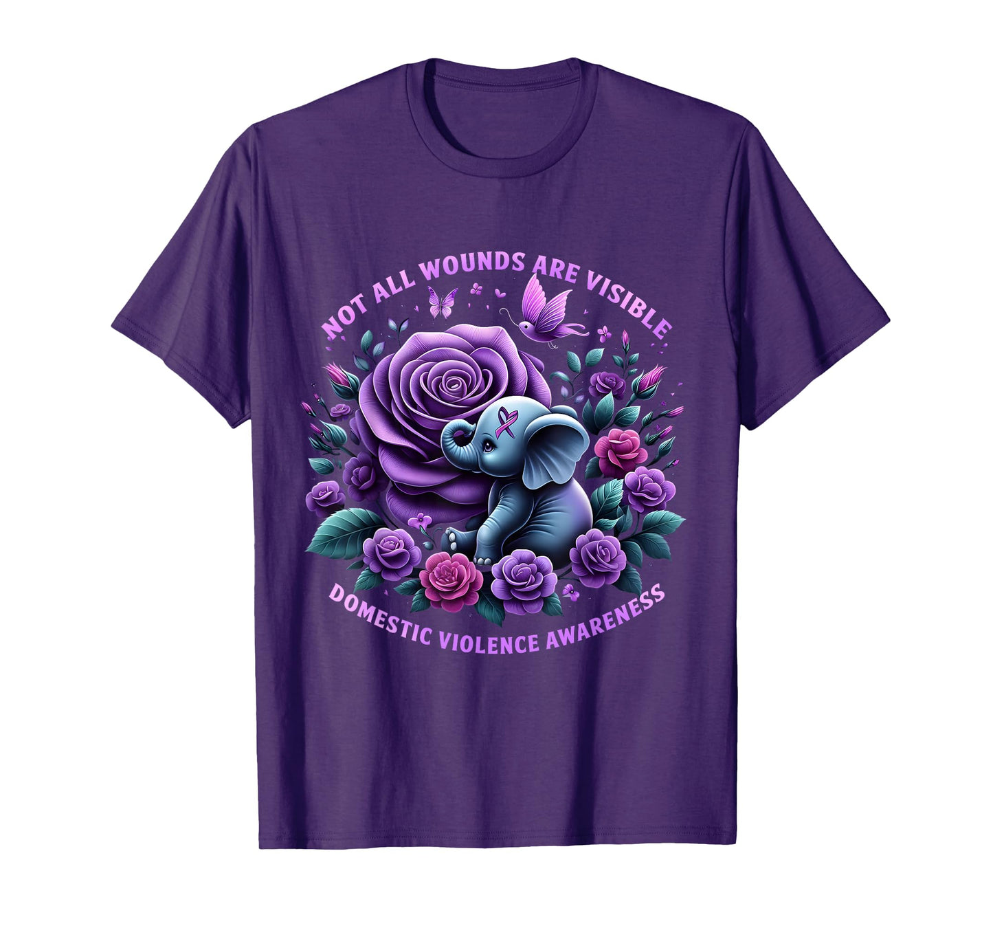 Domestic Violence Awareness Not All Wounds Are Visible T-Shirt